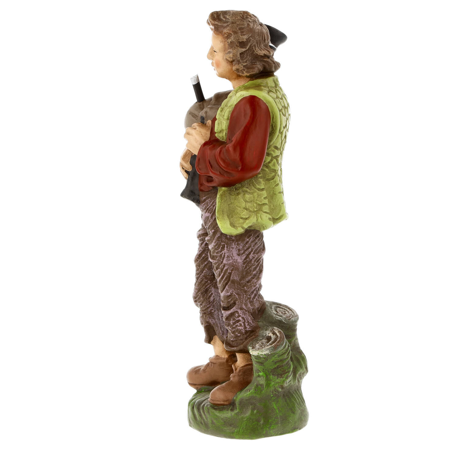 Young shepherd with bagpipe - Marolin Nativity figure - made in Germany