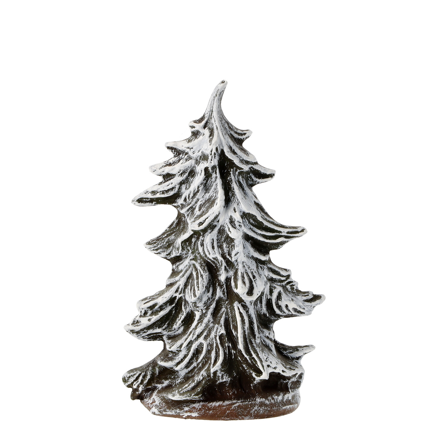 Wide fir bush with snow - Marolin papermaché - made in Germany