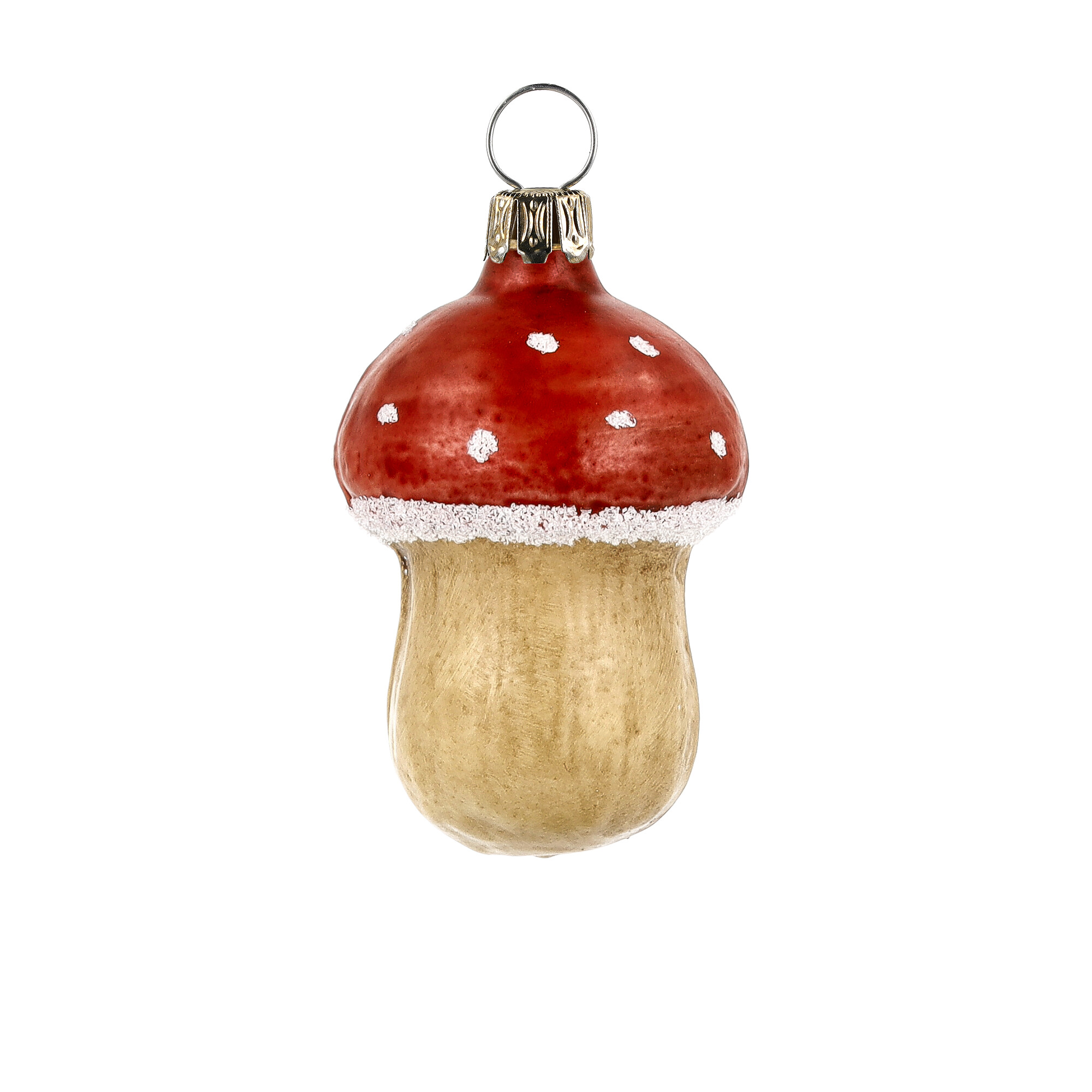 Retro Vintage style Christmas Glass Ornament - Little fly agaric