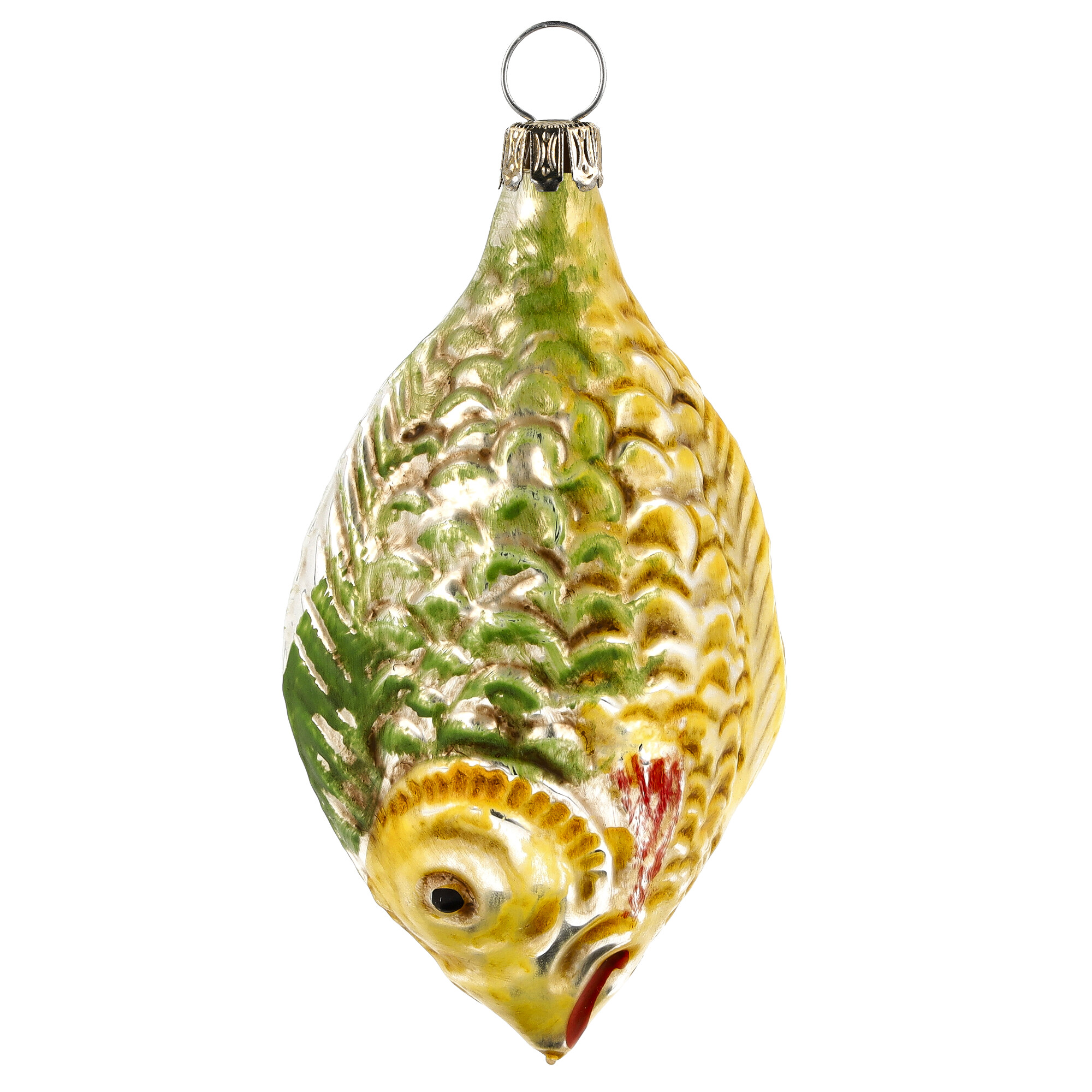 Retro Vintage style Christmas Glass Ornament - Large fish