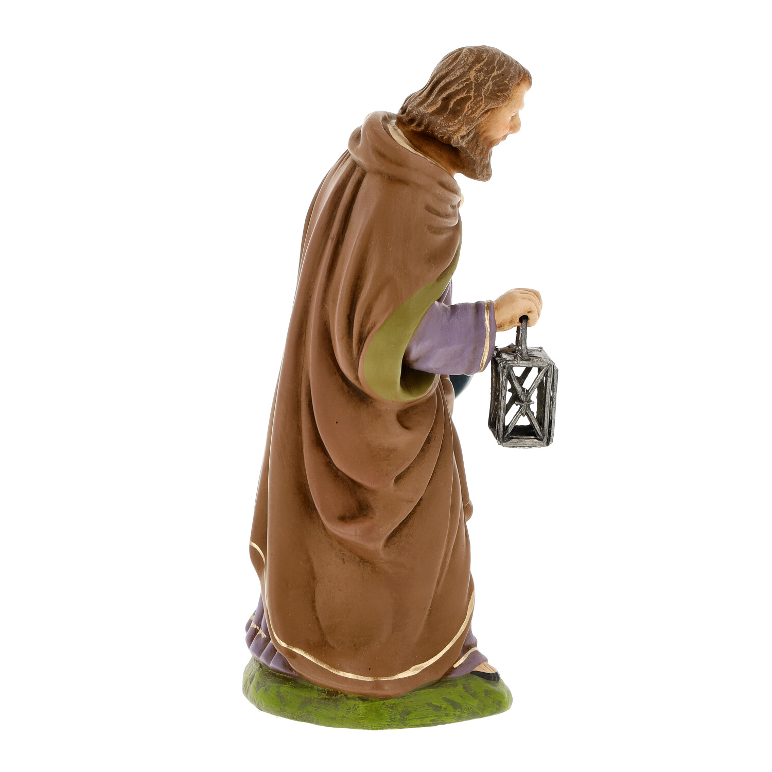 Standing Joseph with lantern - German Nativity figure - Marolin