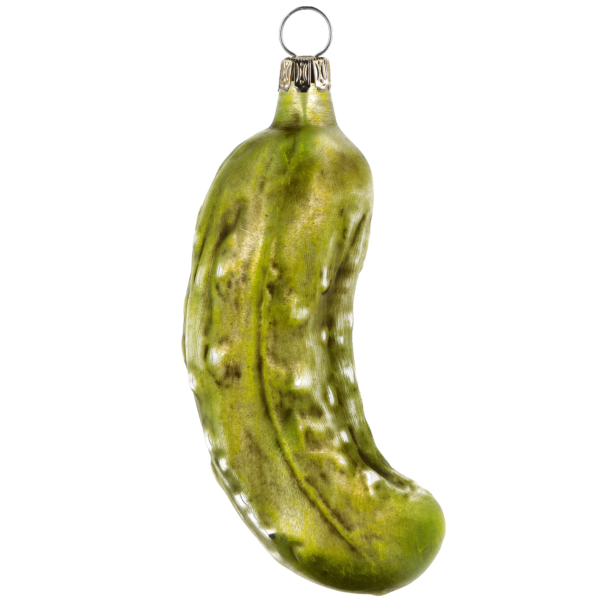 Retro Vintage style Christmas Glass Ornament - Large pickle dill
