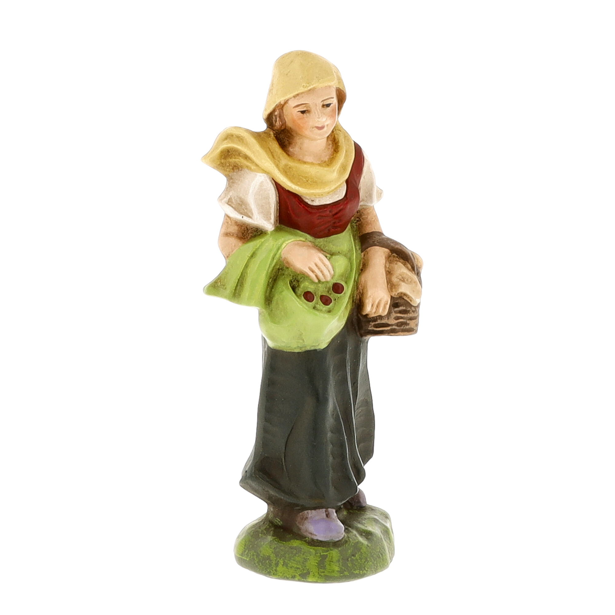 Shepherdess with fruit basekt - MAROLIN Nativity figure