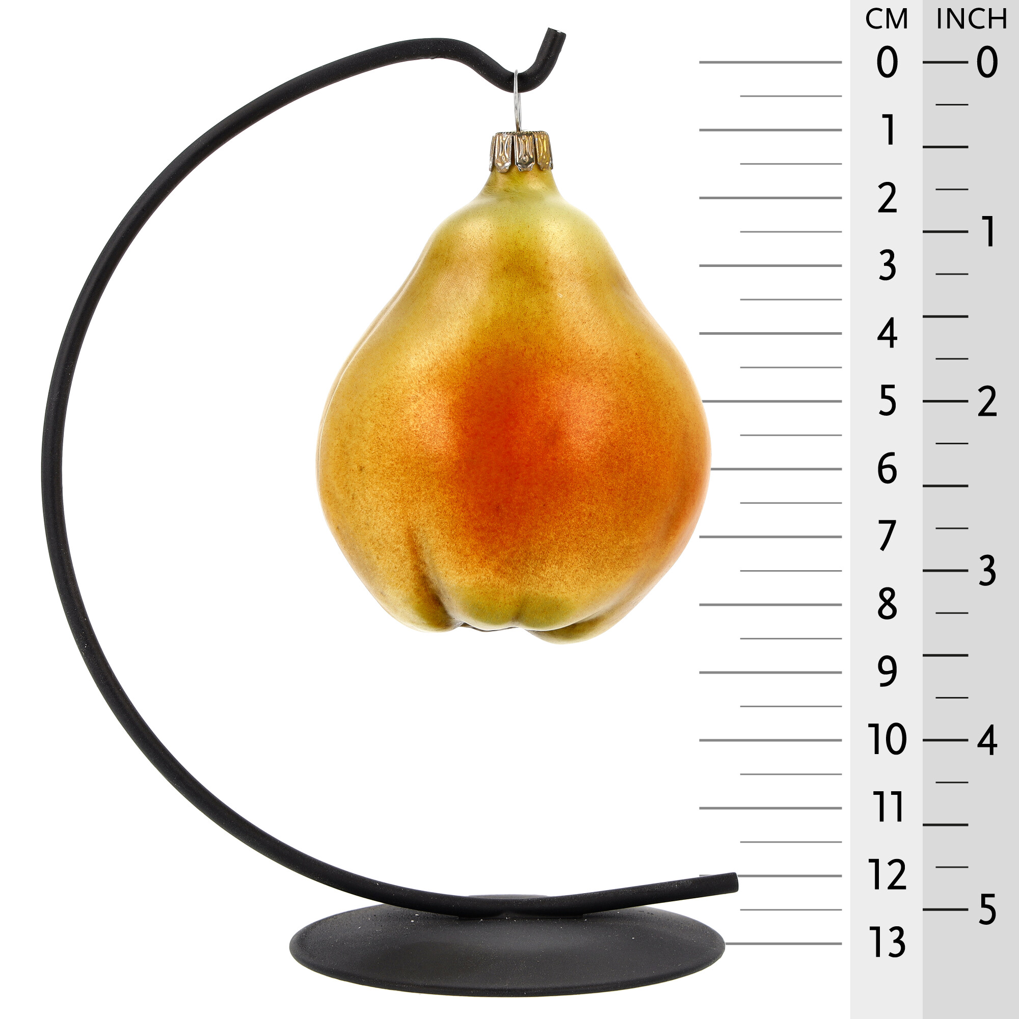 Retro Vintage style Christmas Glass Ornament - pear