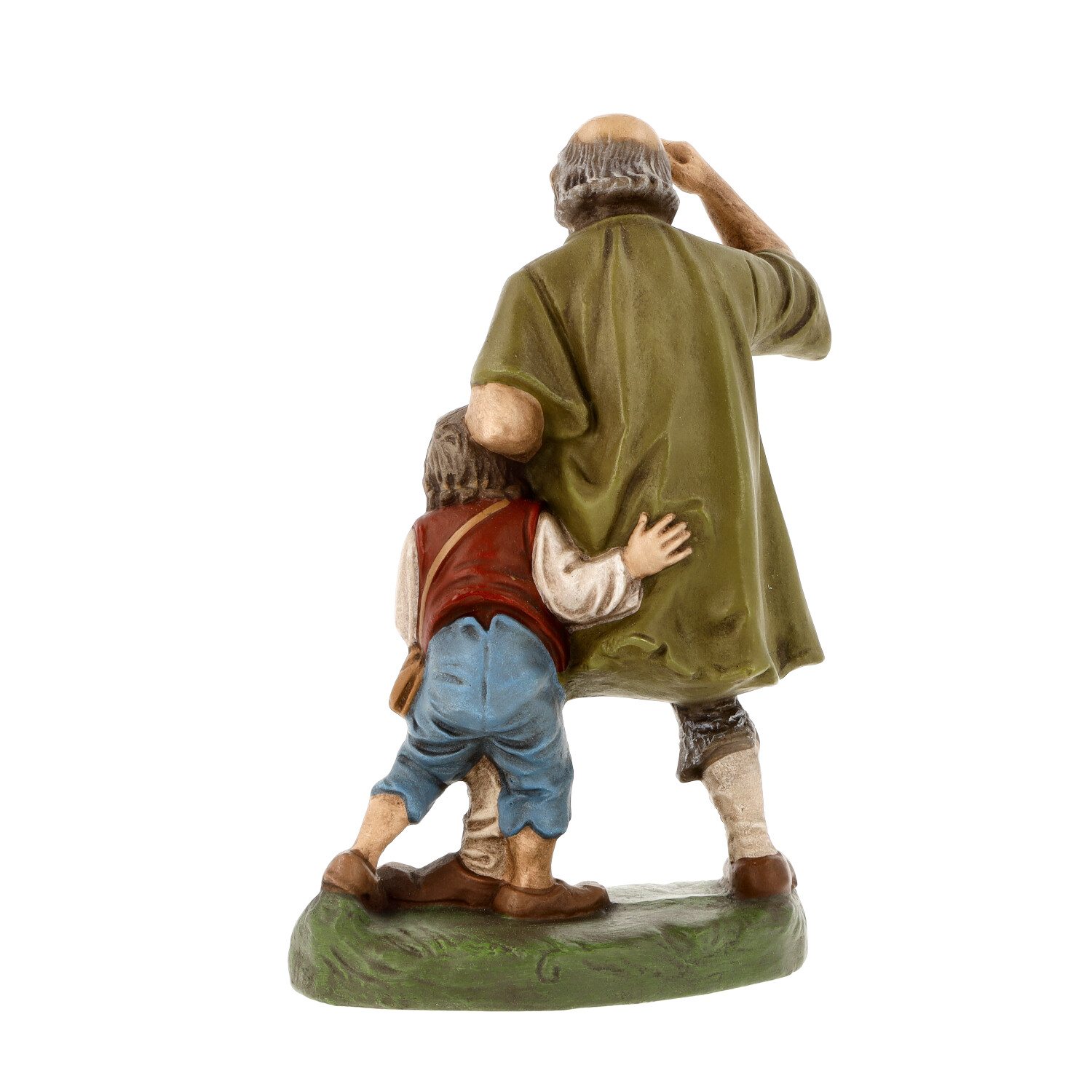 Old shepherd with shepherd boy - Marolin Nativity figure - made in Germany