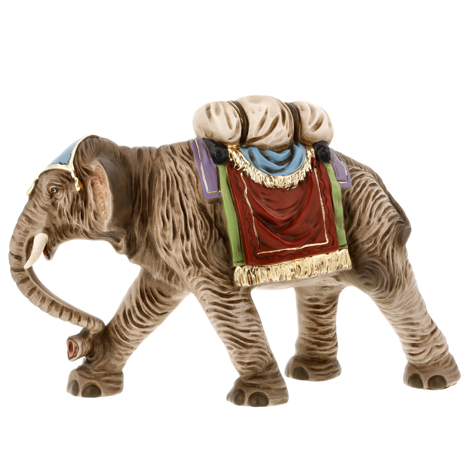 Elephant with luggage - Marolin Nativity figure - made in Germany