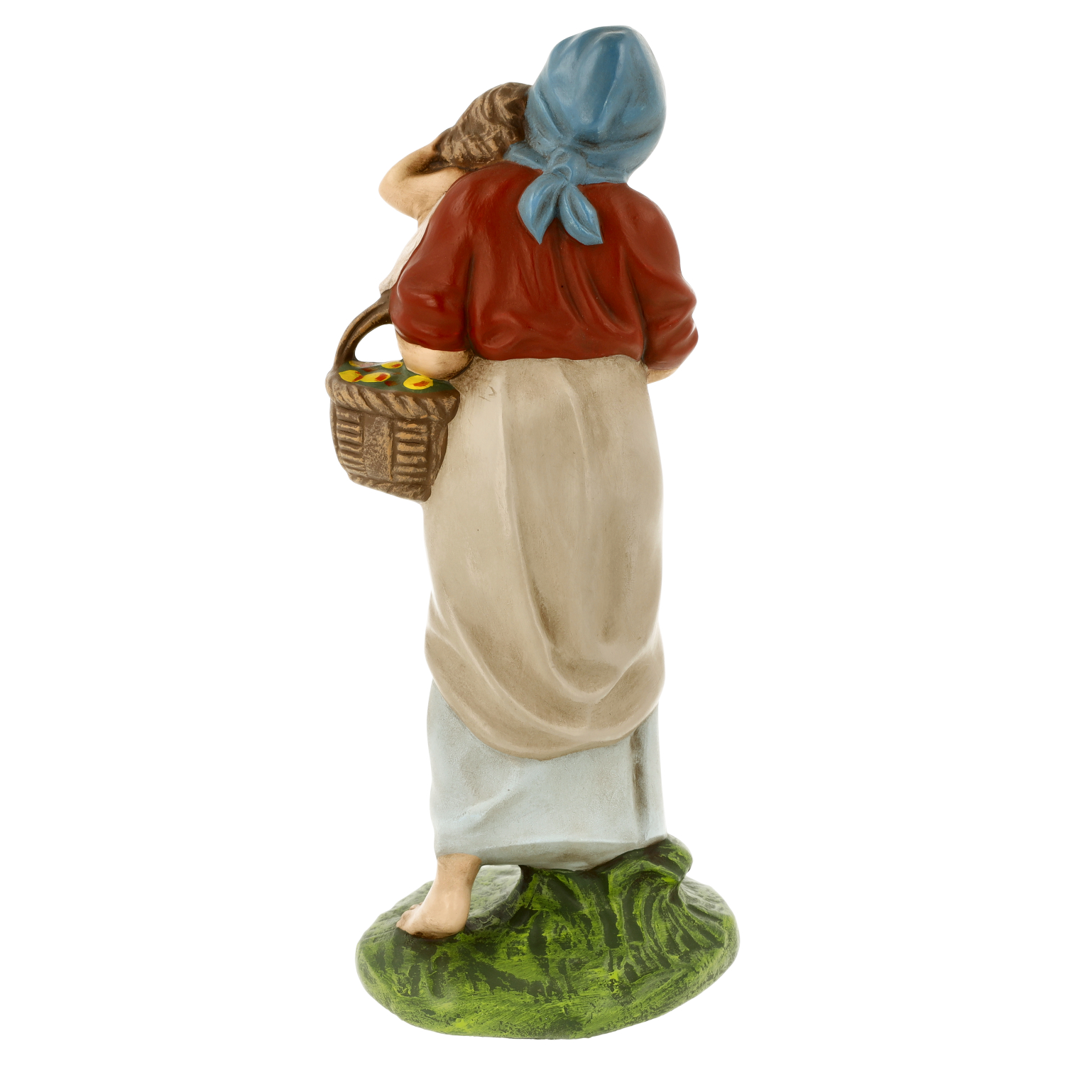 Hirtin mit Kind 21 cm, Papiermaché, MAROLIN® Krippenfigur