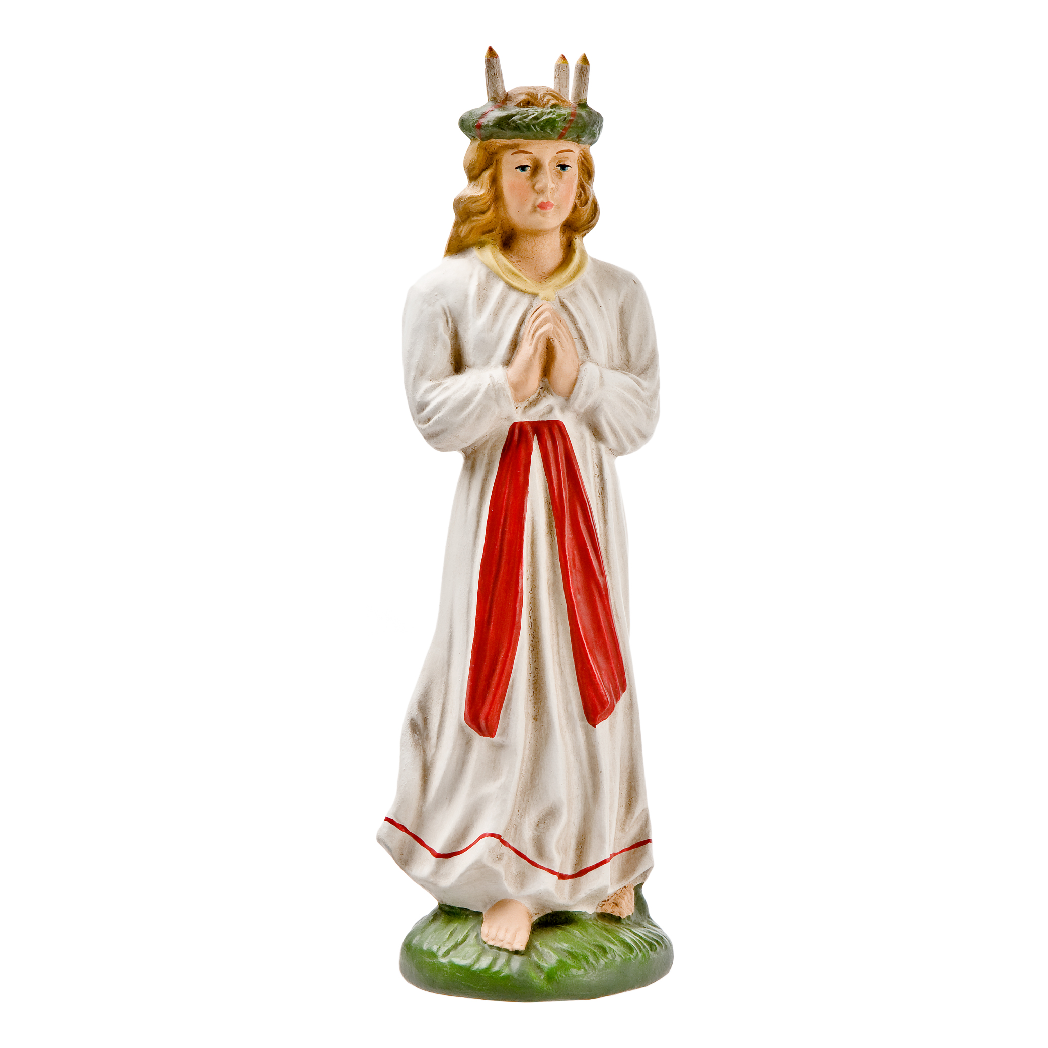 Lucia with candle wreath, to 6.75 in. figures