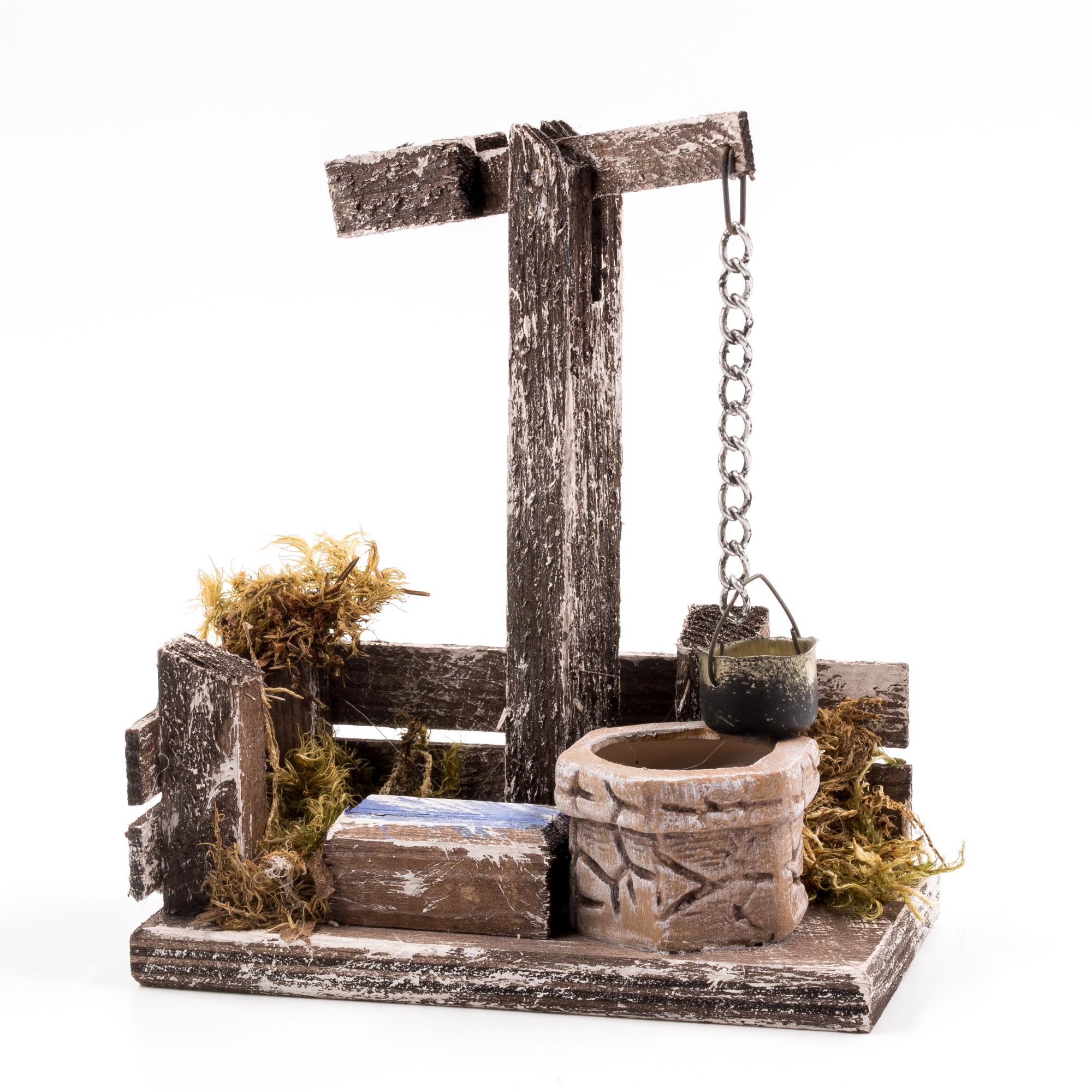 Brunnen mit Tränke für 9 - 10cm Figuren - Original MAROLIN® - Krippenzubehör für Ihre Weihnachtskrippe - Made in Germany