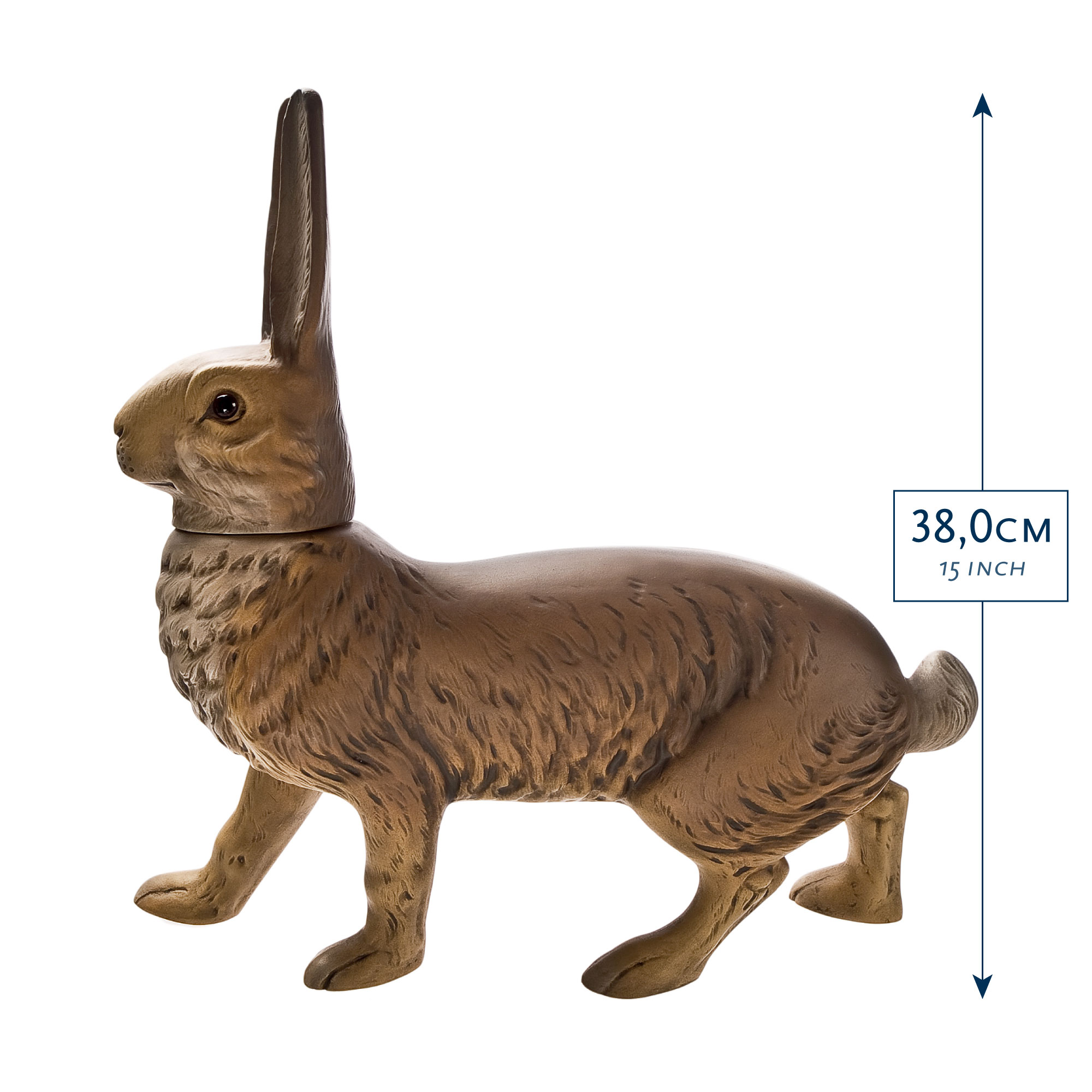 Large running Marolin Easter bunny for filling, brown