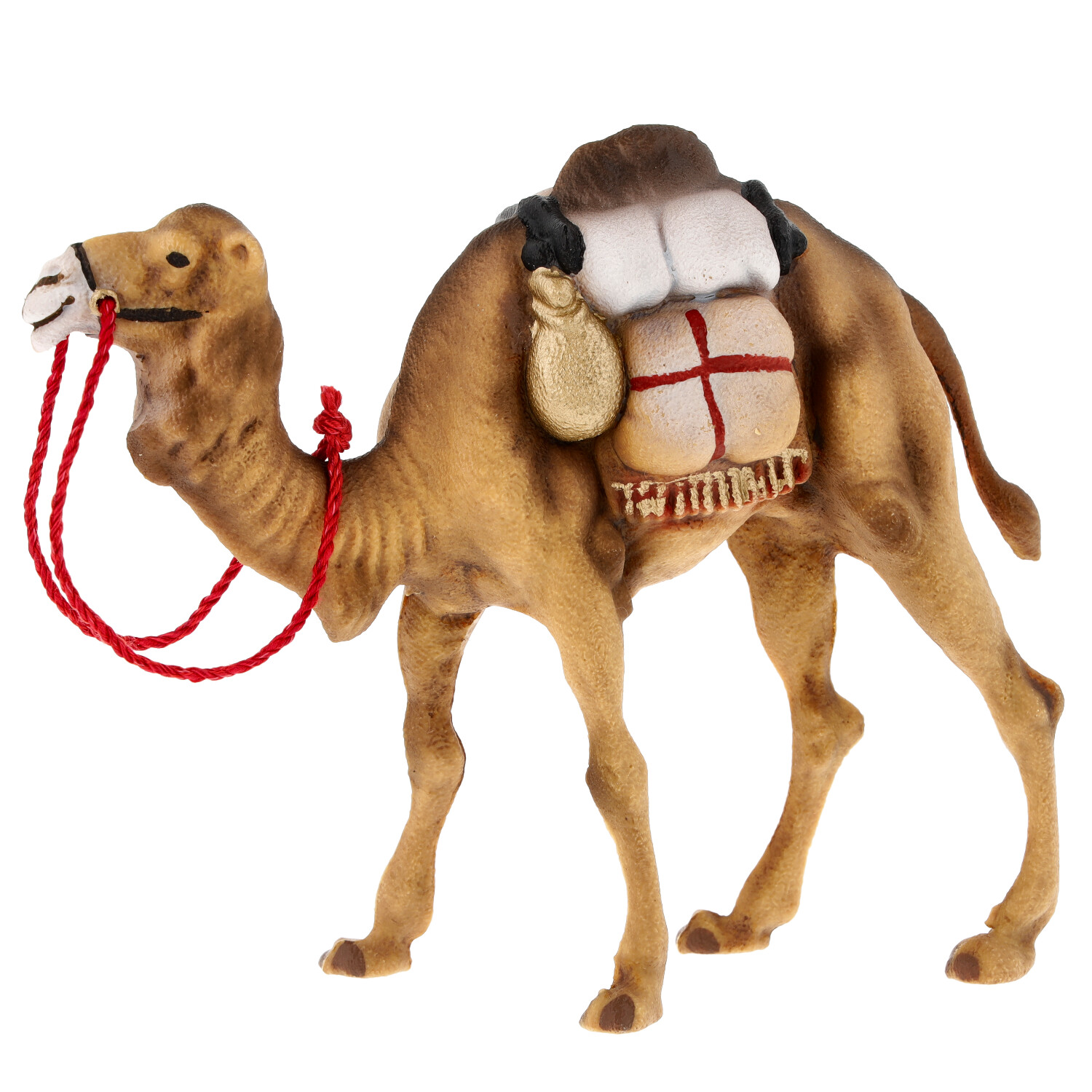 Kamel stehend mit Gepäck, zu 12cm Fig. (Kunststoff) - Marolin Plastik - Krippenfigur aus Kunststoff - made in Germany
