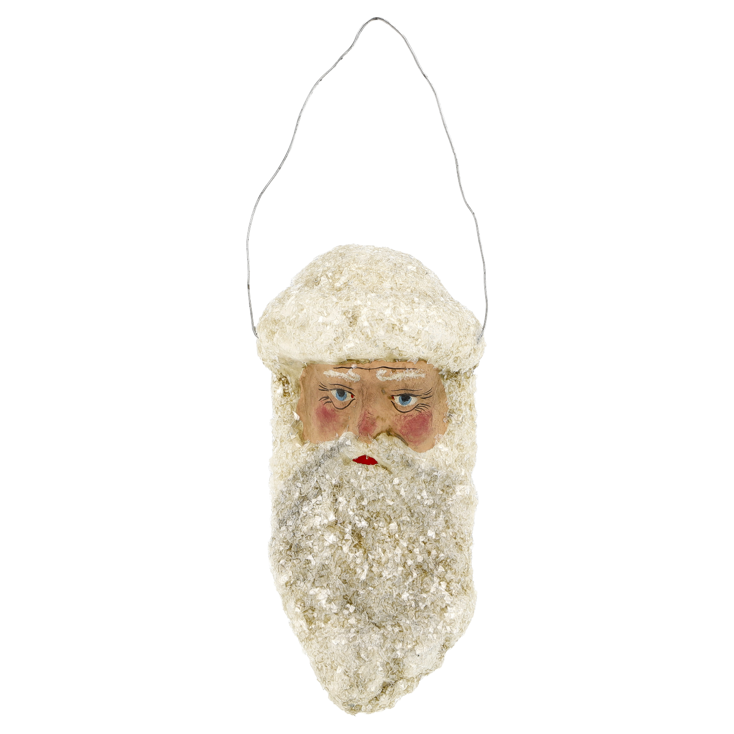 Christbaumschmuck: Weihnachtsmann-Gesicht, funkelnder Bart