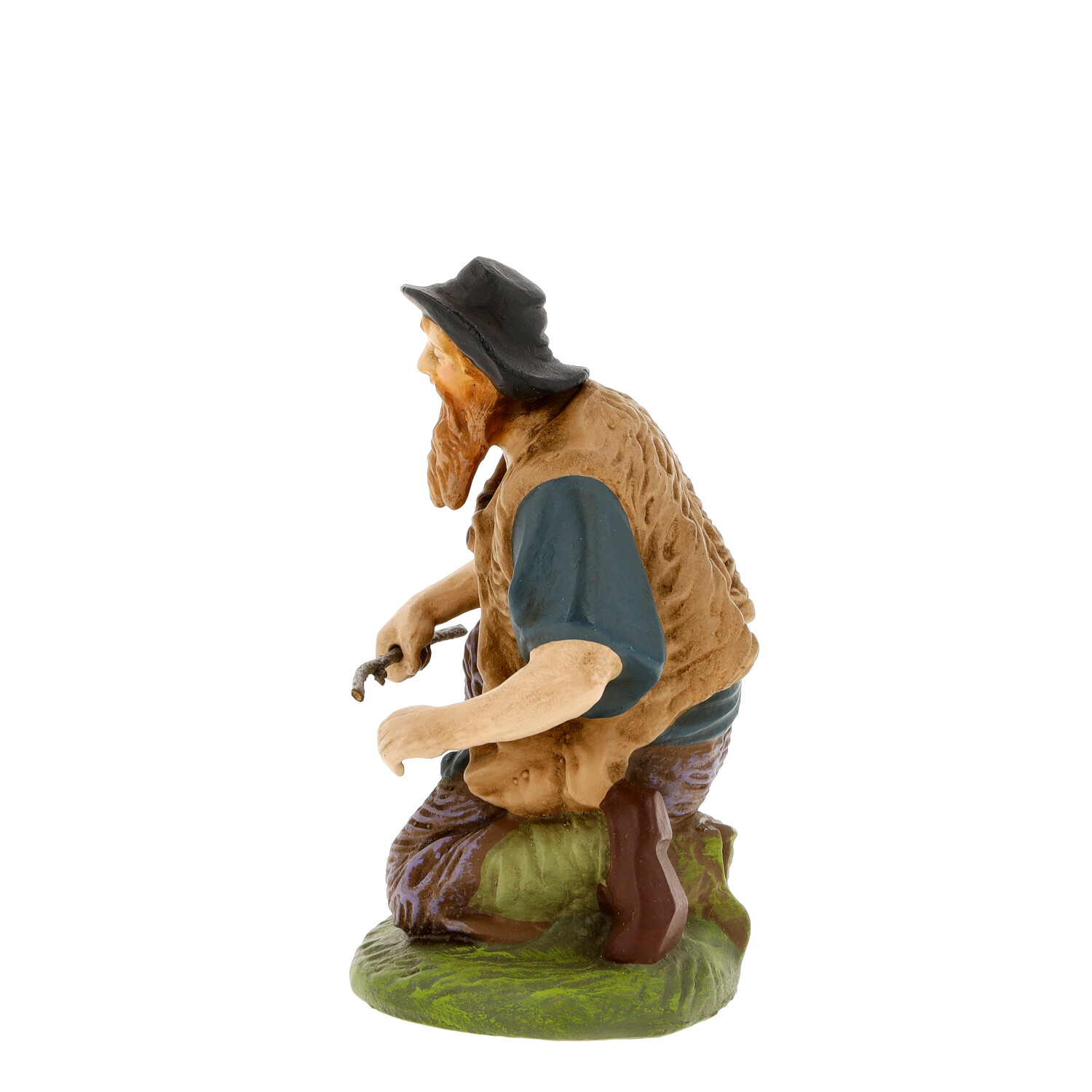 Kneeling shepherd with wood - Marolin Nativity figure - made in Germany