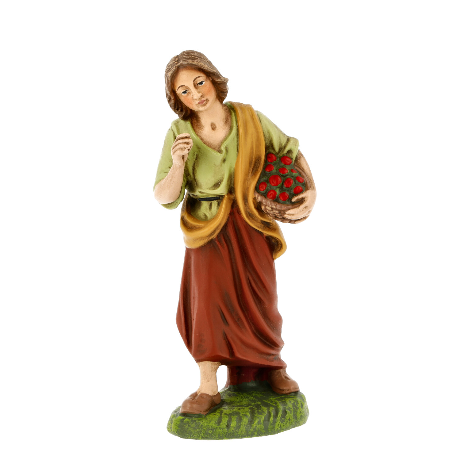 Shepherdess with fruit basket - Marolin Nativity figure - made in Germany