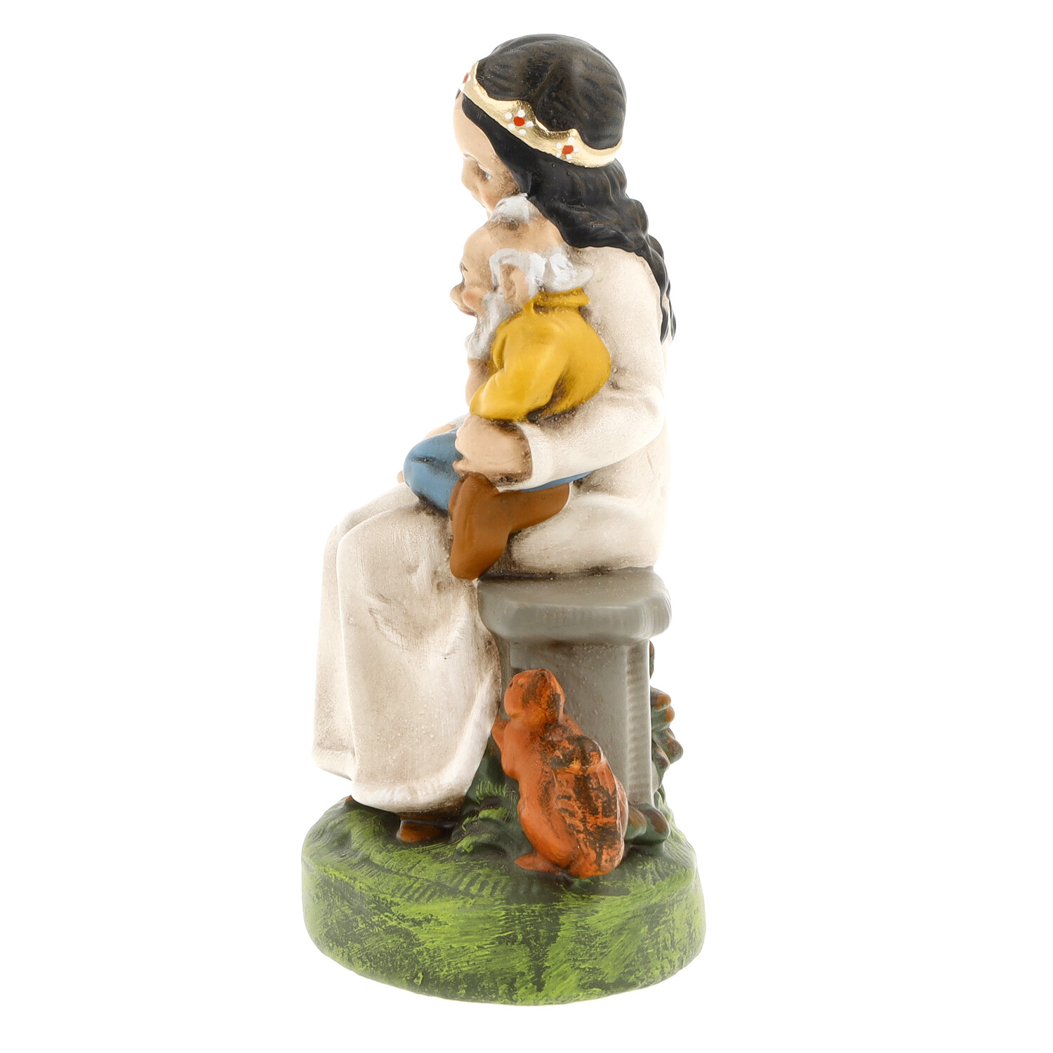 Snow White with dwarfs - Marolin Papermaché figure - Brothers Grimm - made in Germany