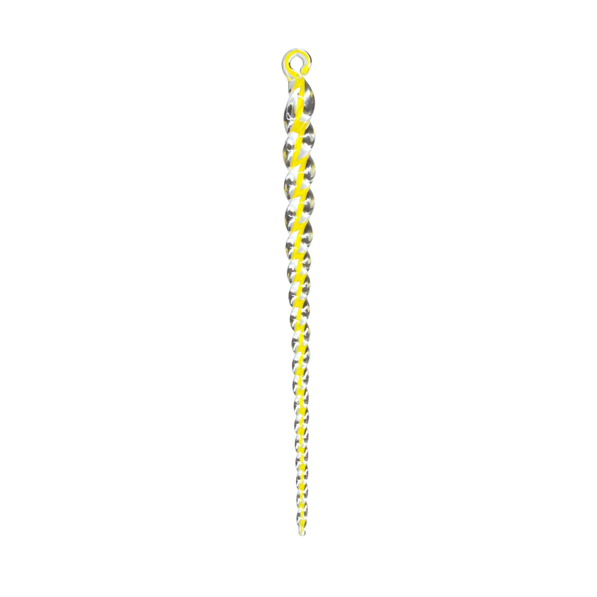 Set of 6 icicles, yellow