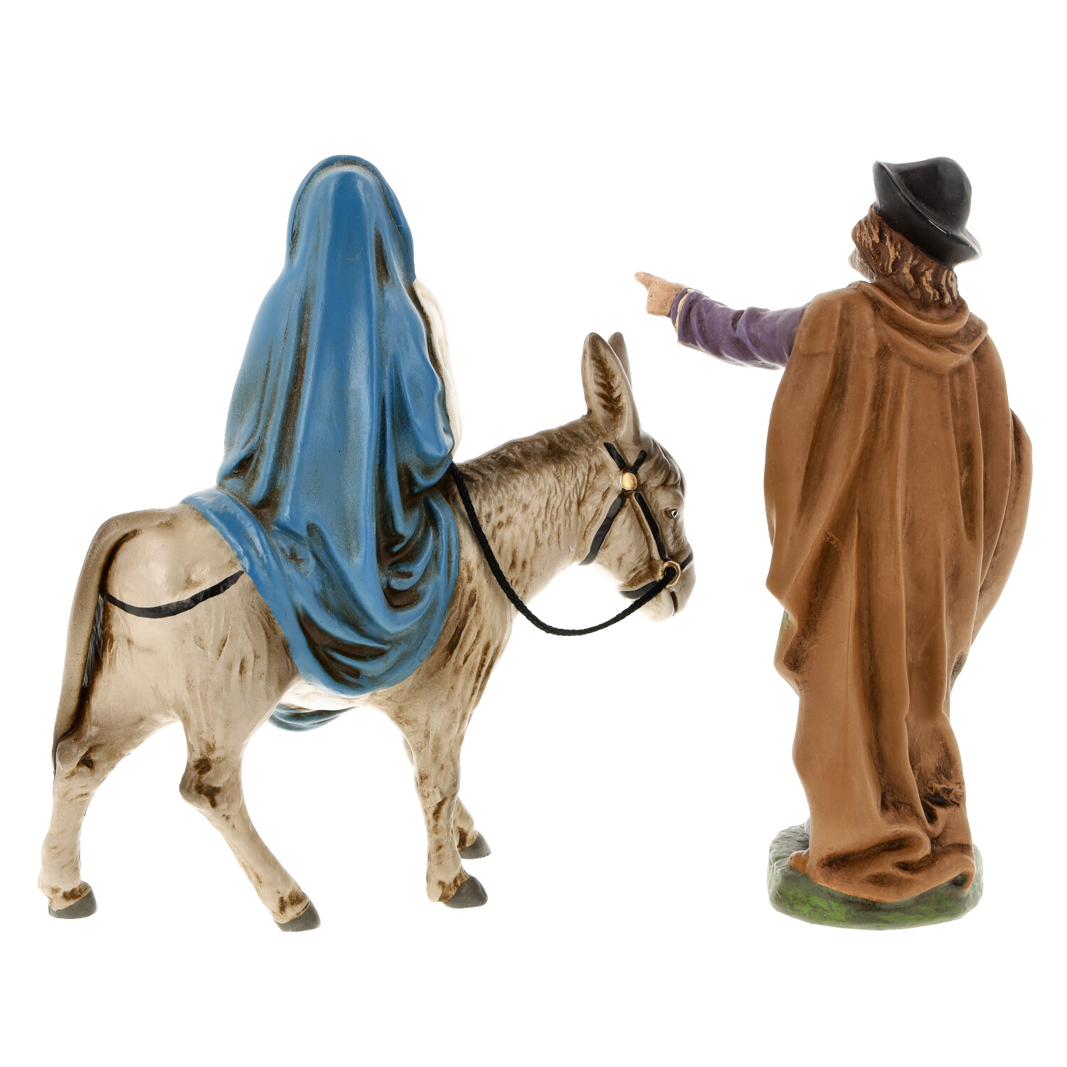 Flucht nach Ägypten, 2 Teile, zu 12cm Marolin Krippenfiguren - made in Germany