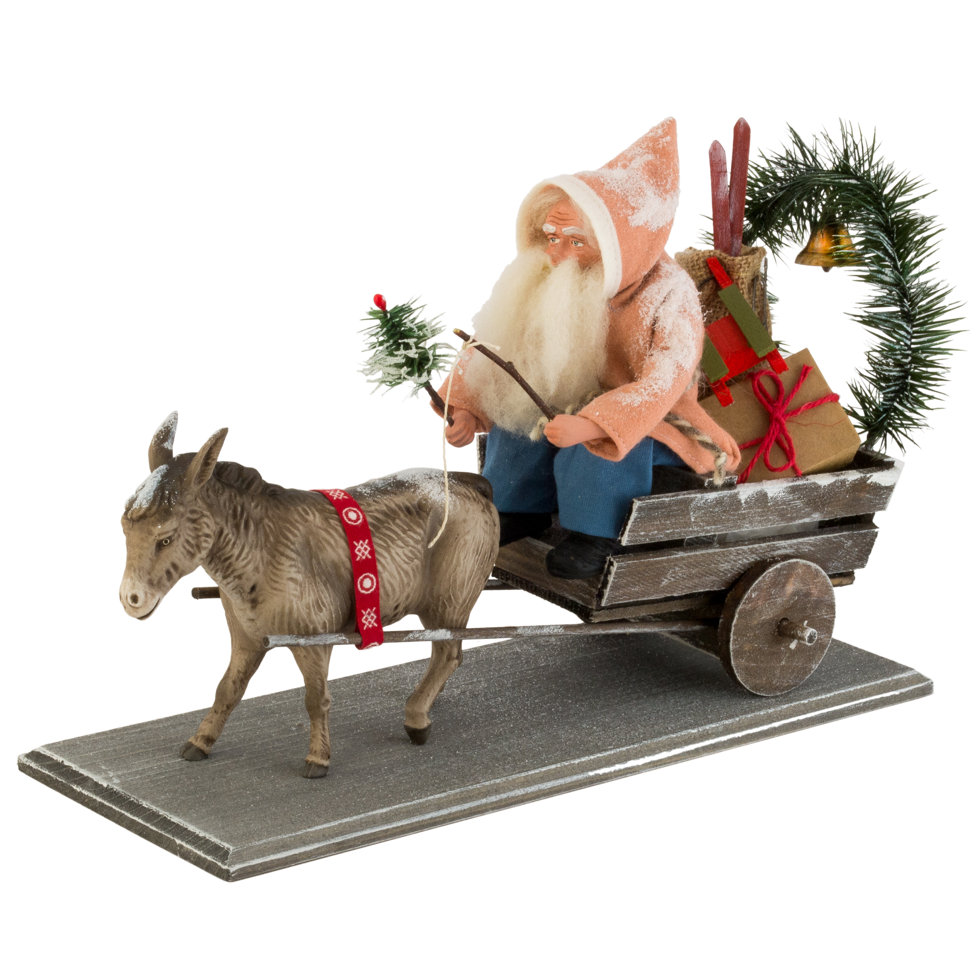 Christmas cart with donkey - Marolin Christmas decoration - made in Germany