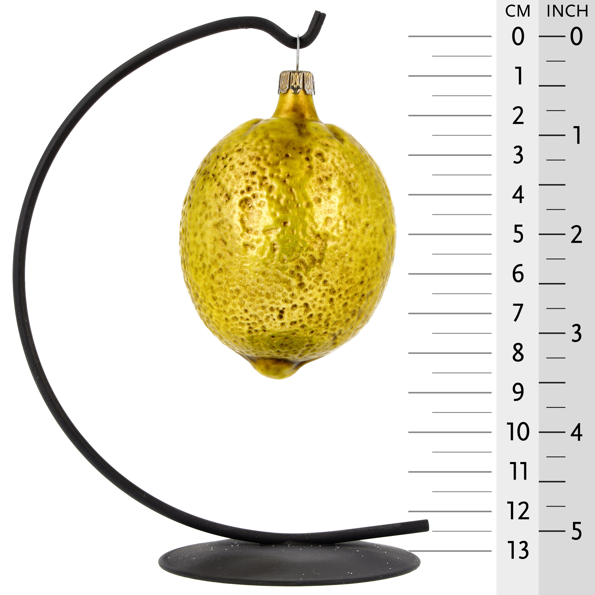 Retro Vintage style Christmas Glass Ornament - Lemon