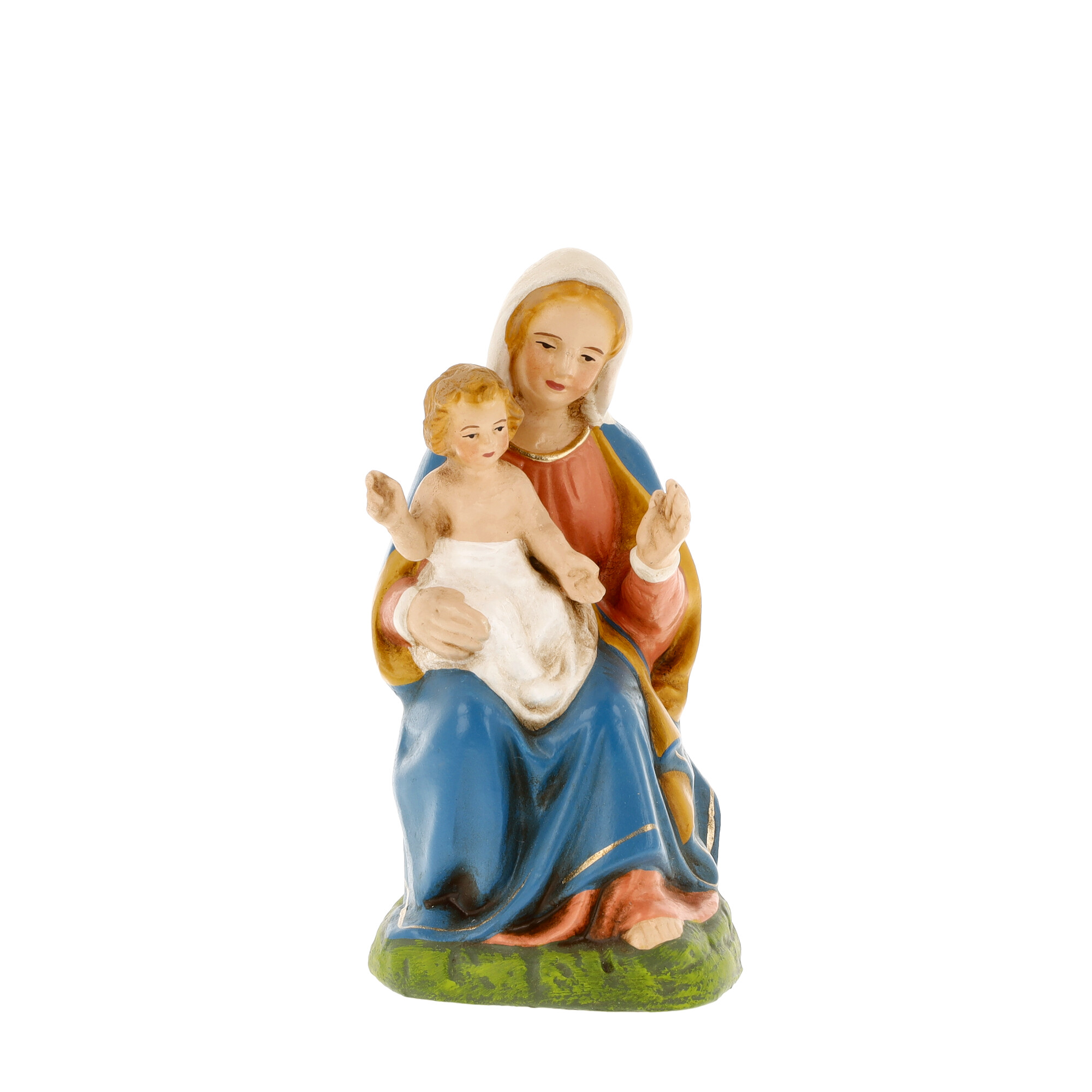 Maria mit Kind (sitzend), zu 11cm Krippenfiguren - Original MAROLIN® - Krippenfigur für Ihre Weihnachtskrippe - Made in Germany