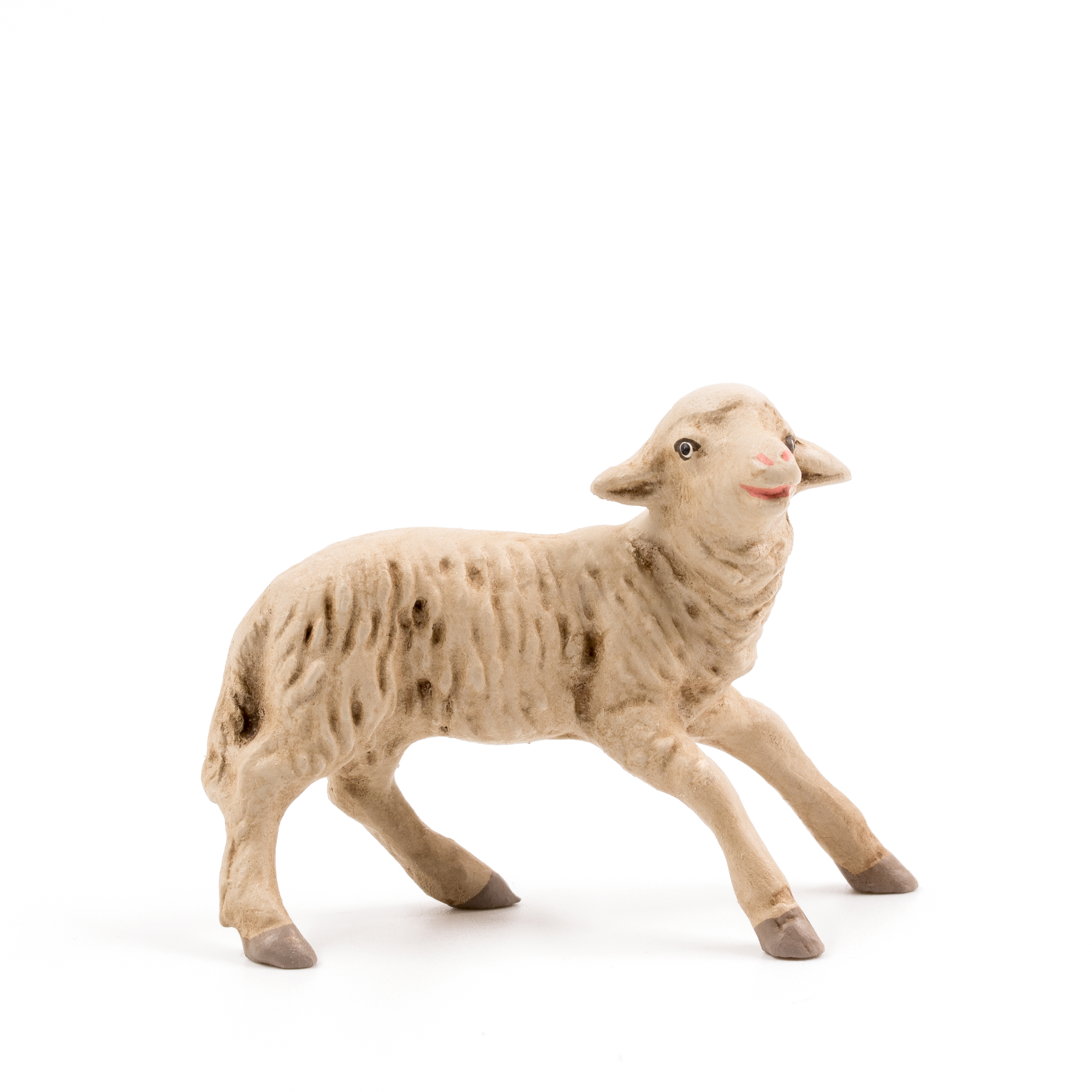 Erschrockenes Schaf, zu 9 - 10cm Krippenfiguren - Original MAROLIN® - Krippenfigur für Ihre Weihnachtskrippe - Made in Germany