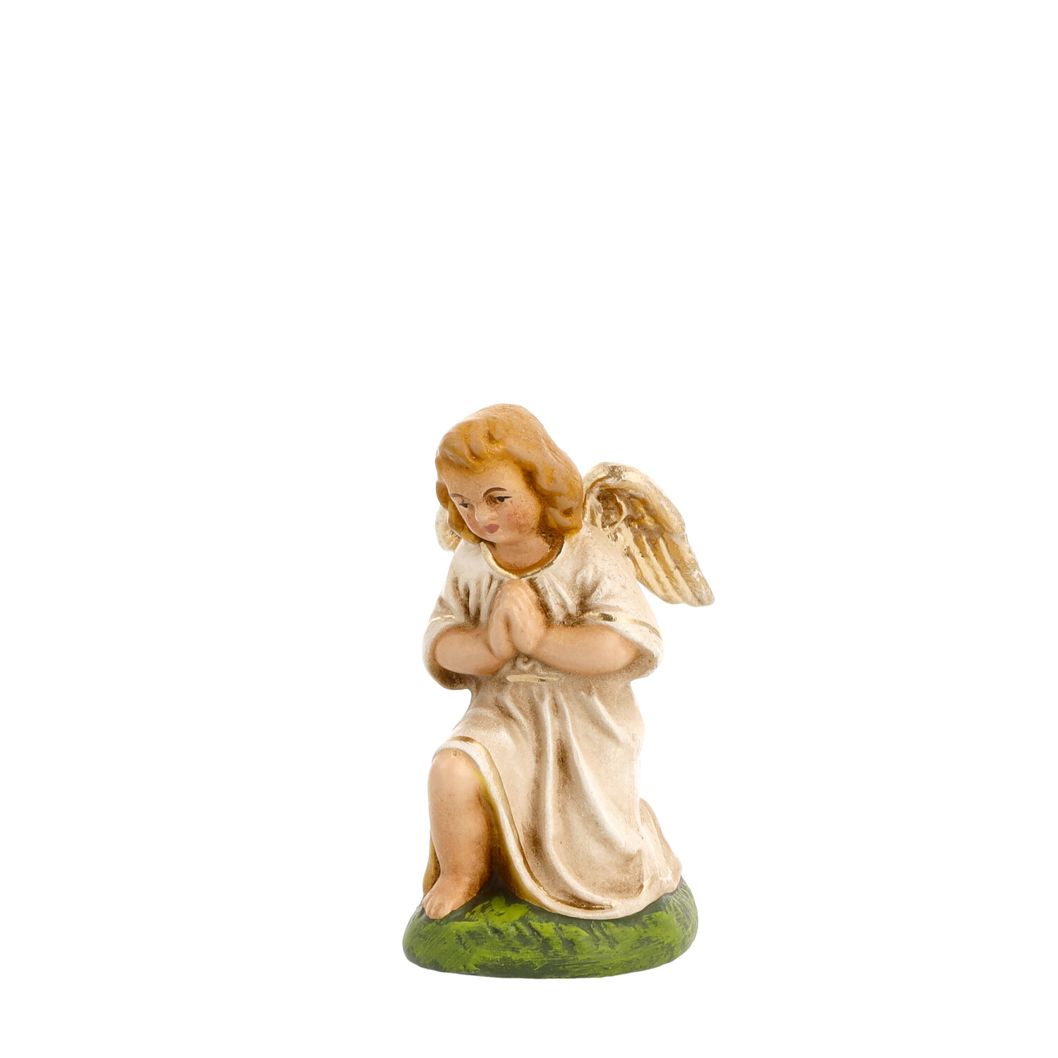 Kniender Engel in Antikweiß, zu 10 - 11cm Krippenfiguren - Original MAROLIN® - Engel für Ihre Weihnachtskrippe - Made in Germany