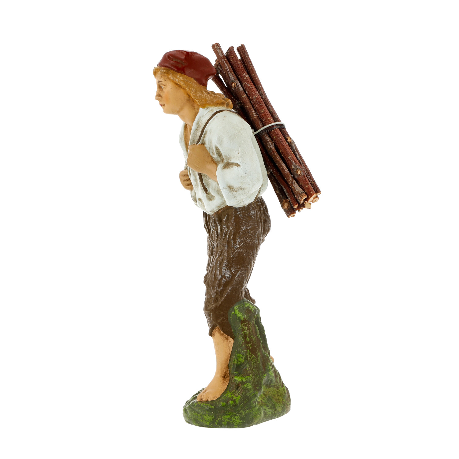 Shepherd with timber - Marolin Nativity figure - made in Germany