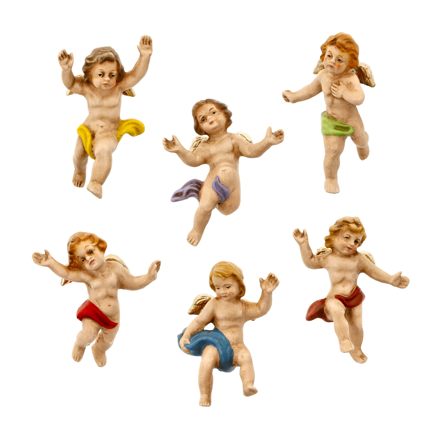 Flying Putti, set of 6 figures