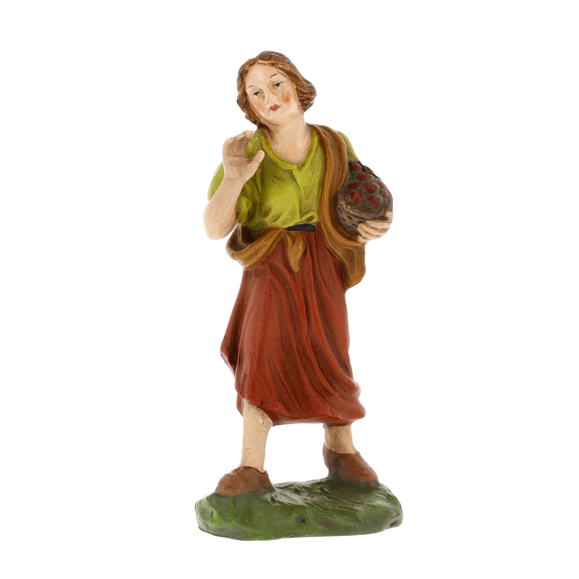 Shepherdess with fruit basket - MAROLIN Nativity figure