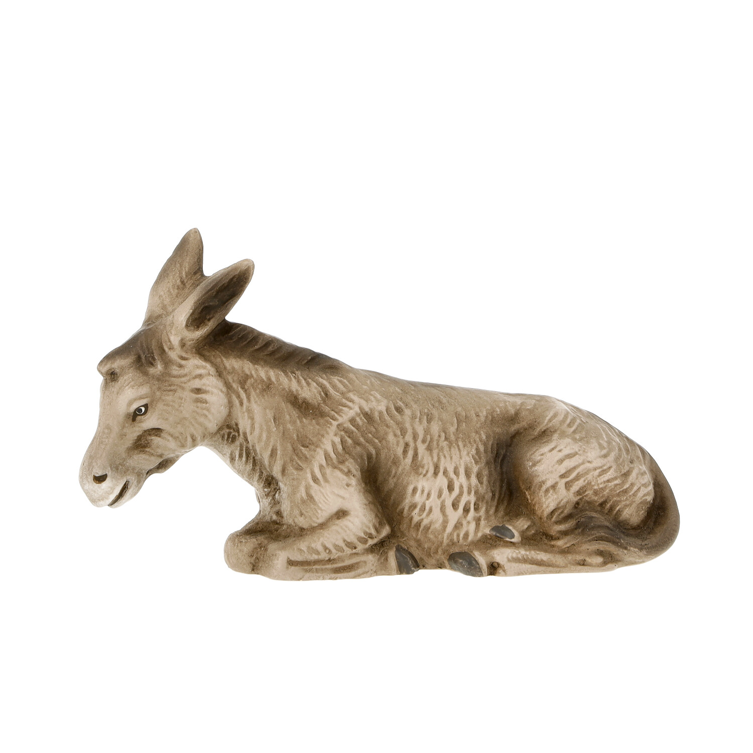 Lying donkey - Marolin Nativity figure - made in Germany