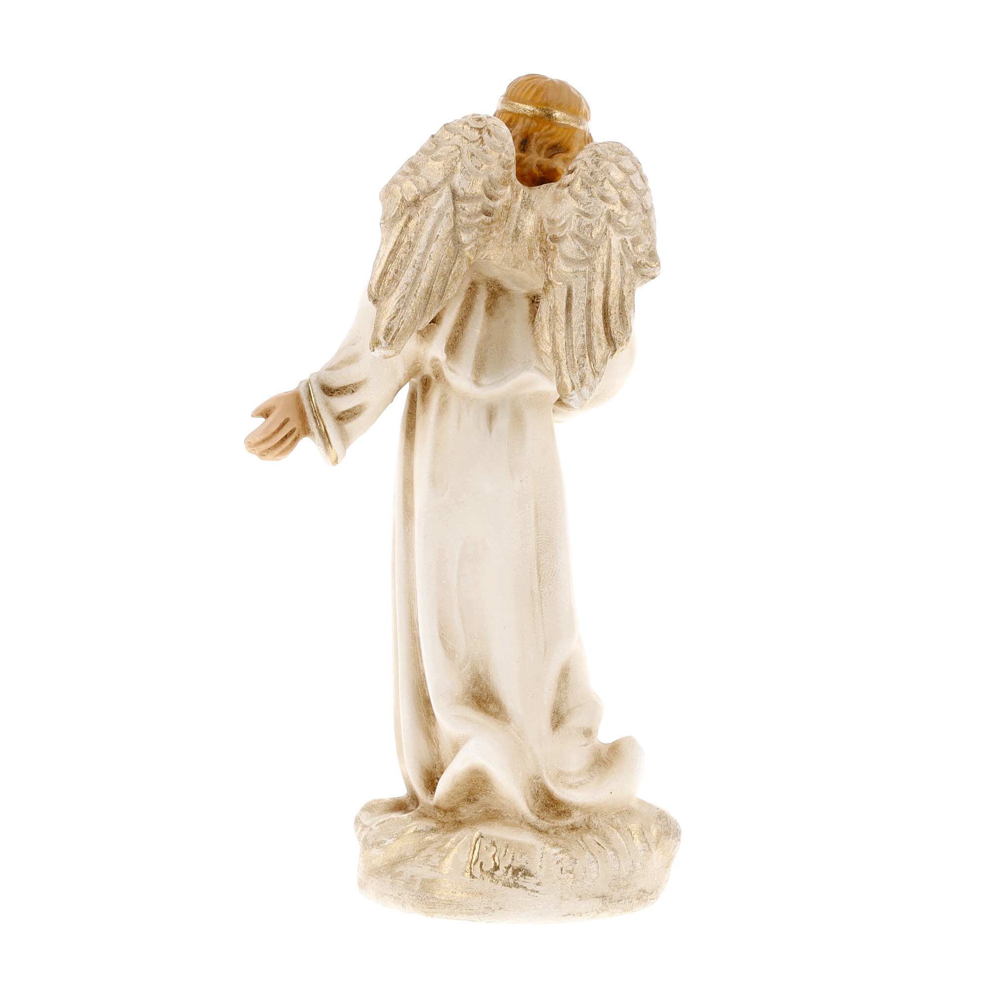 Verkündigungsengel in Antikweiß, zu 11cm Krippenfiguren - Original MAROLIN® - Engel für Ihre Weihnachtskrippe - Made in Germany