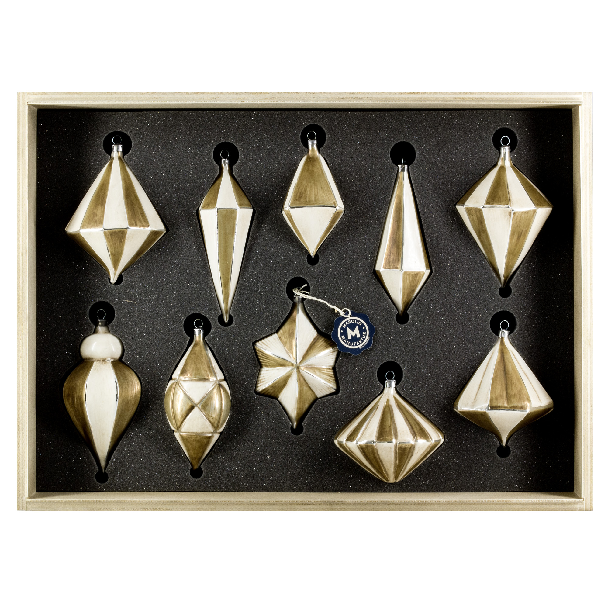 Art Déco Edition "Ivory - Gold" 10 pieces, packed in decorative wooden box