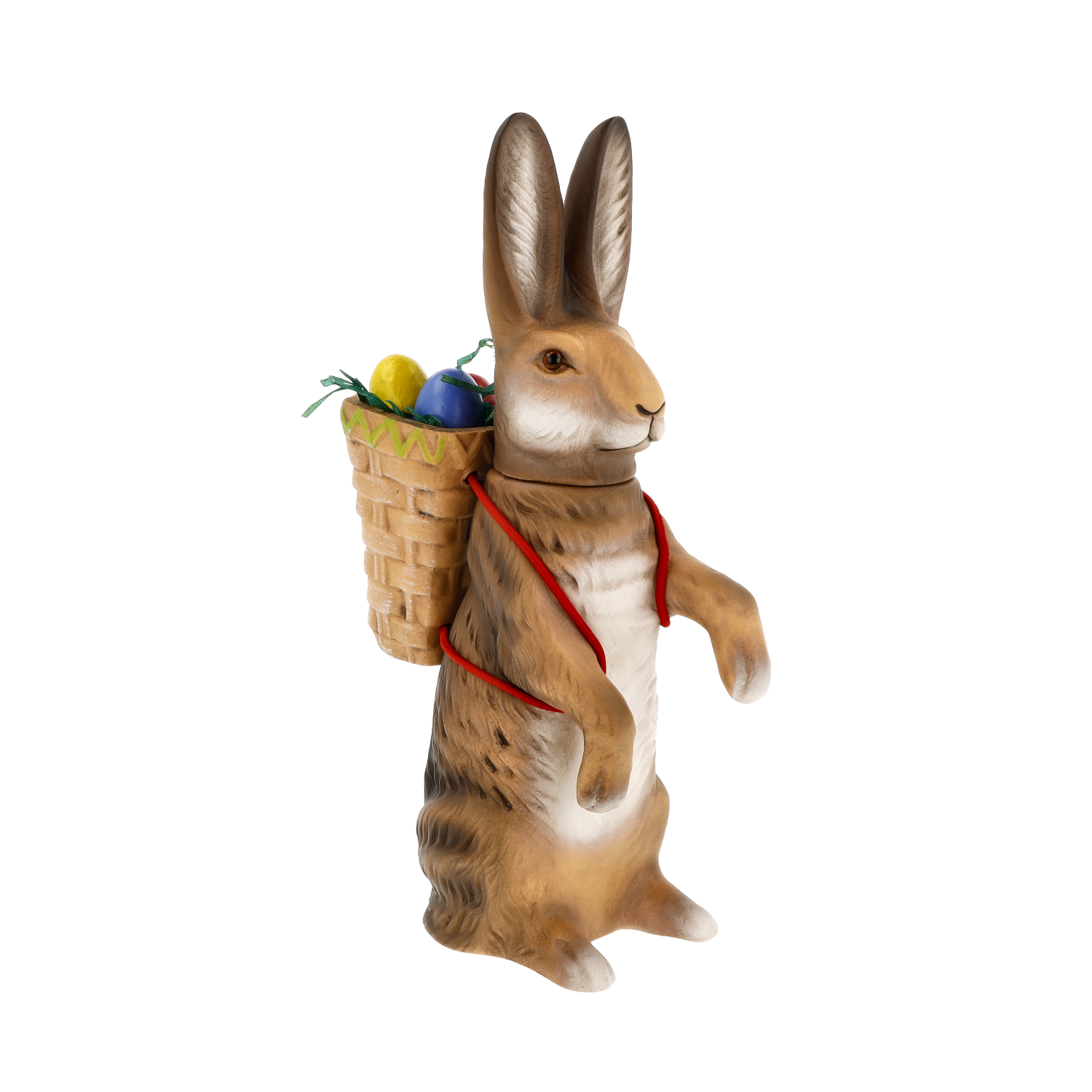 Upright Easter hare with lift-off head, brown