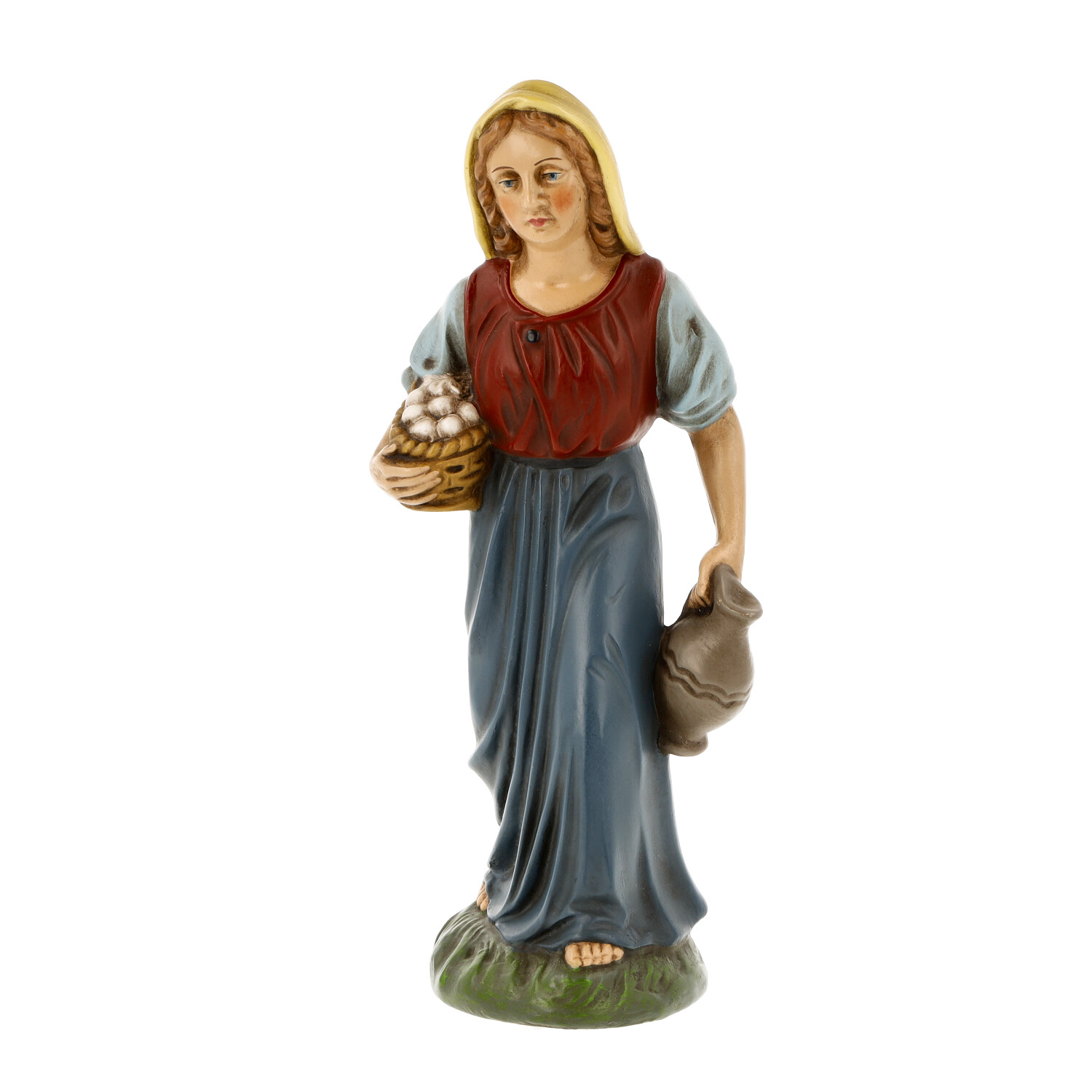 Shepherdess with egg basket - Marolin Nativity figure - made in Germany