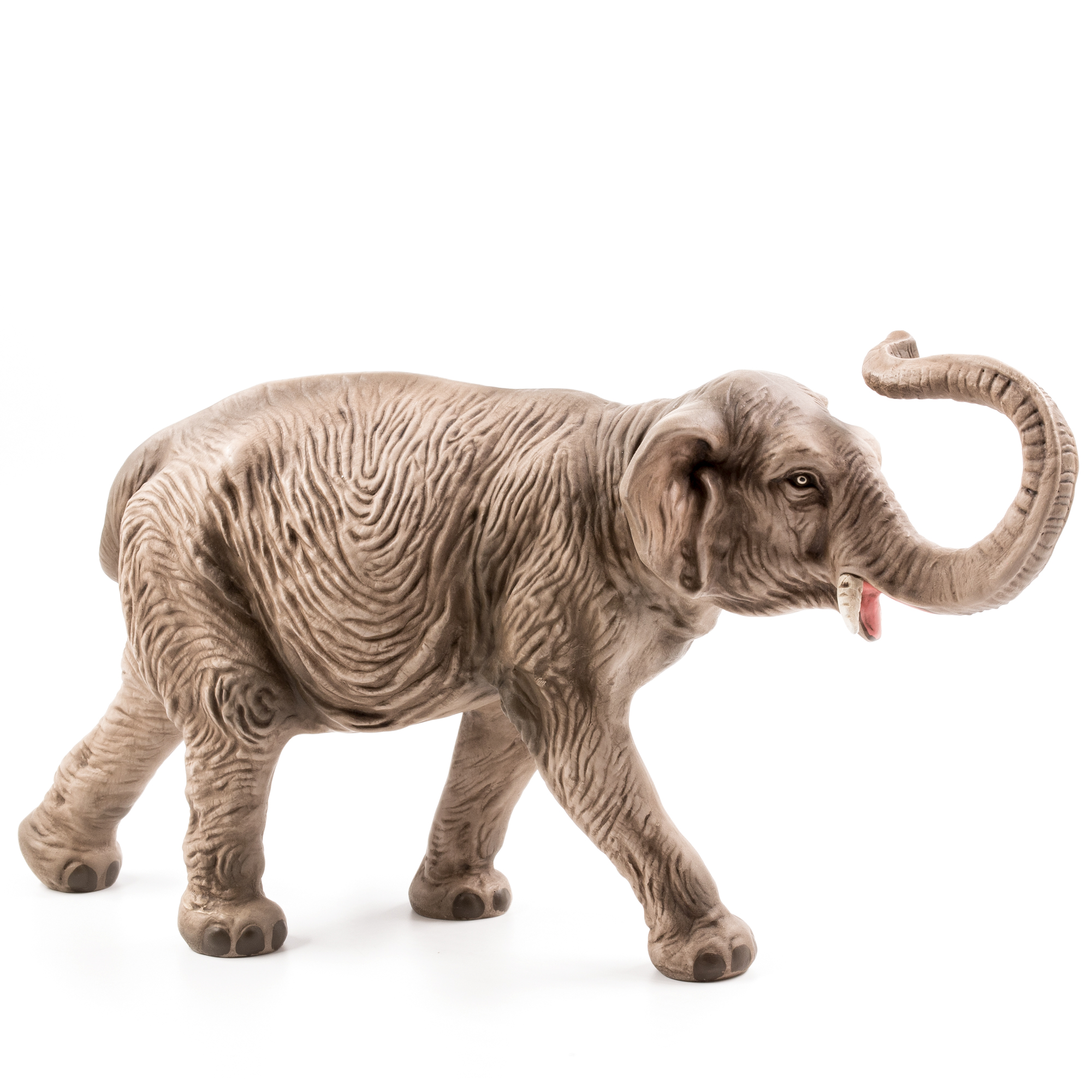 Elephant with uplifted trunk, to 8.5 in. figures