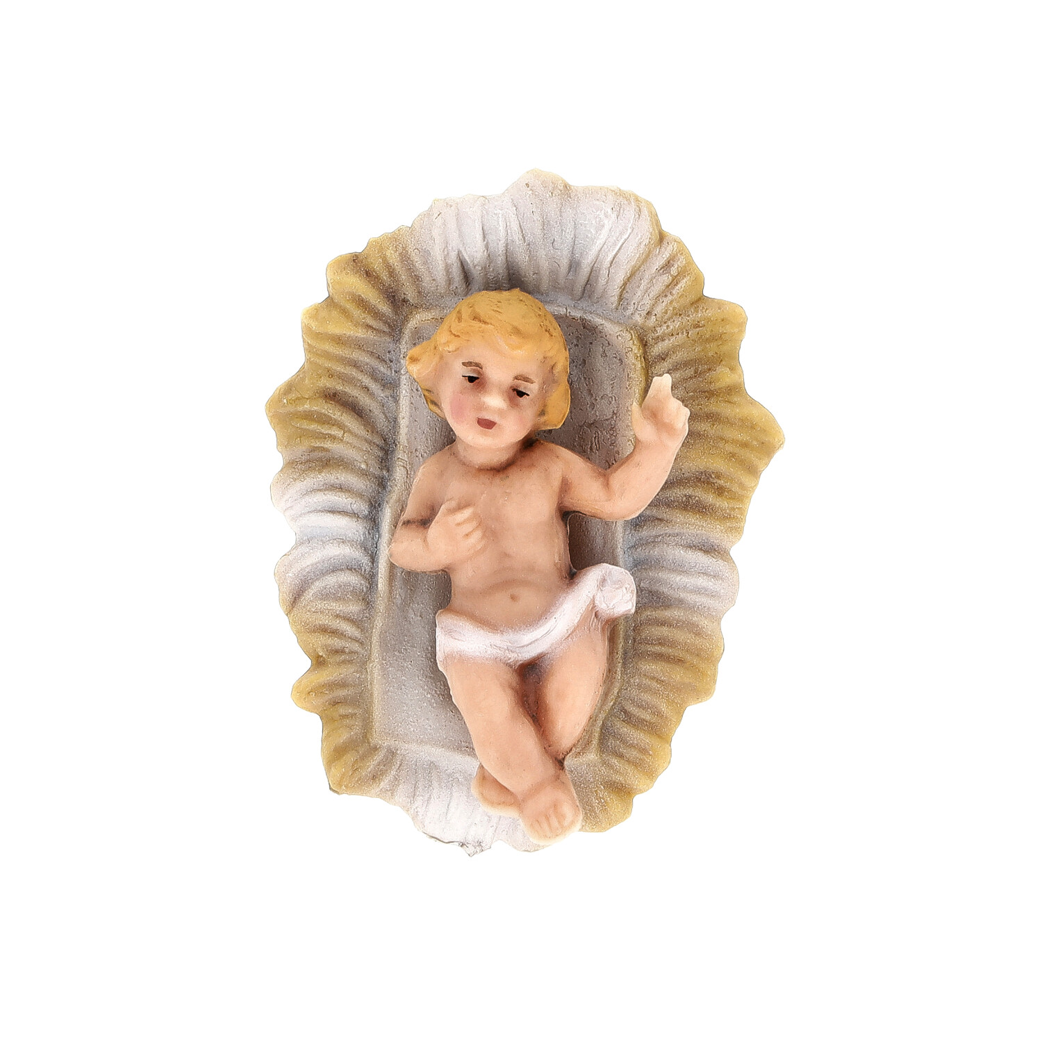 Infant Jesus in crib - Marolin Plastik - Resin Nativity figure - made in Germany
