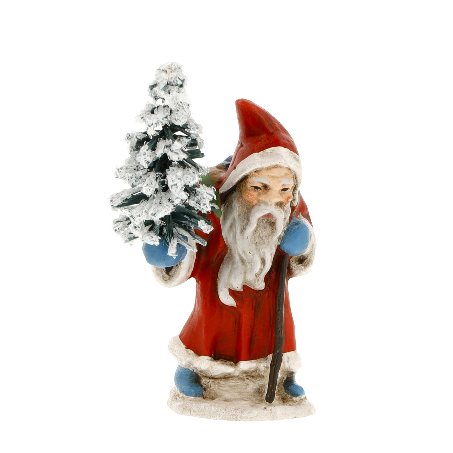 Miniature Santa with tree walking - Marolin - made in Germany