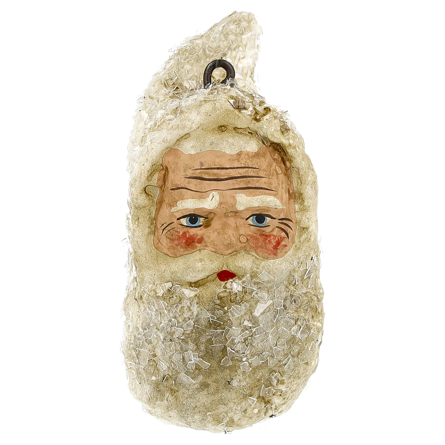 Antiker Santa-Christbaumschmuck aus Watte