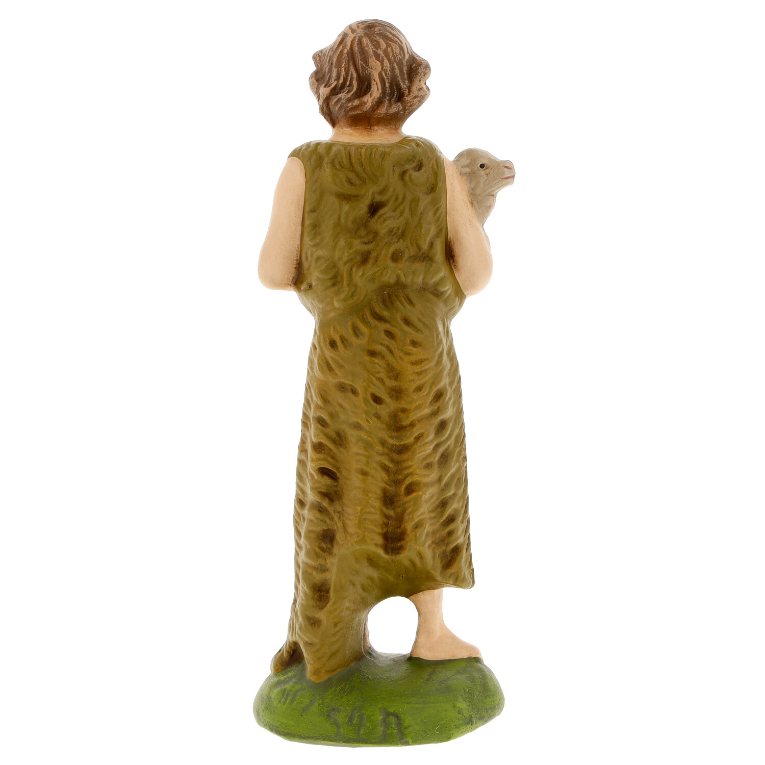 Shepherd in fur dress with sheep - Marolin Nativity figure - made in Germany