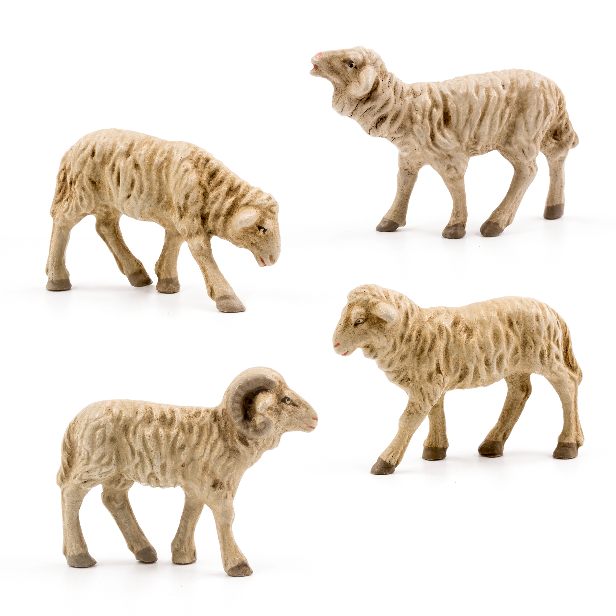 Schafgruppe, 4 Teile, zu 9 - 10cm Figuren