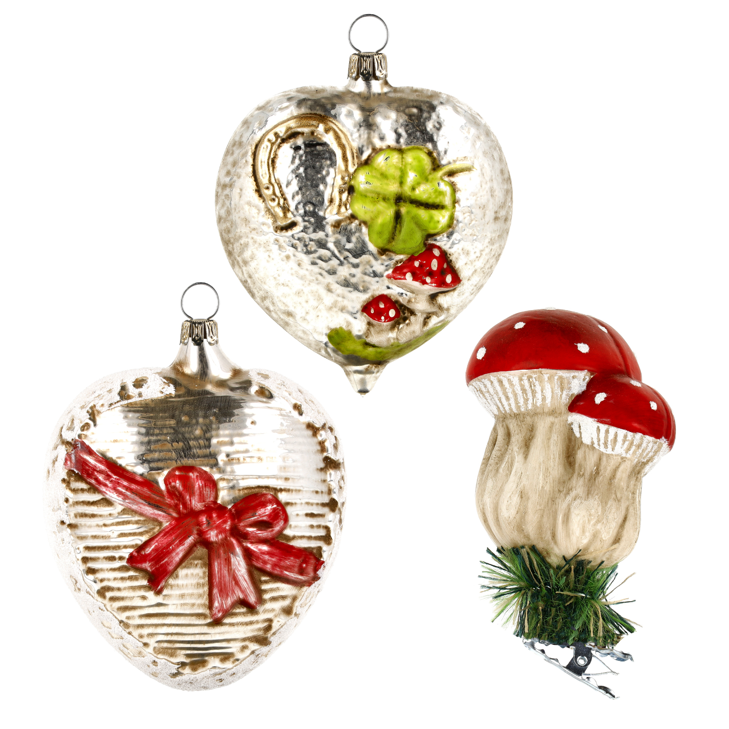 Glücksmomente - Christbaumschmuck 3er - Set aus Glas