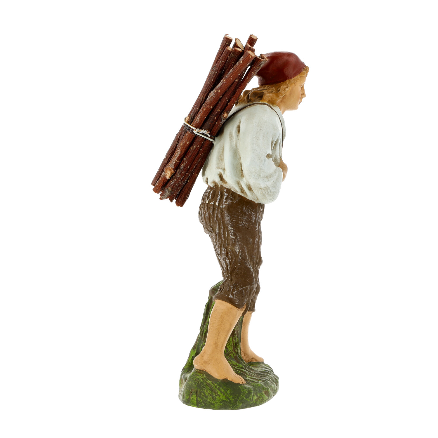 Shepherd with timber - Marolin Nativity figure - made in Germany