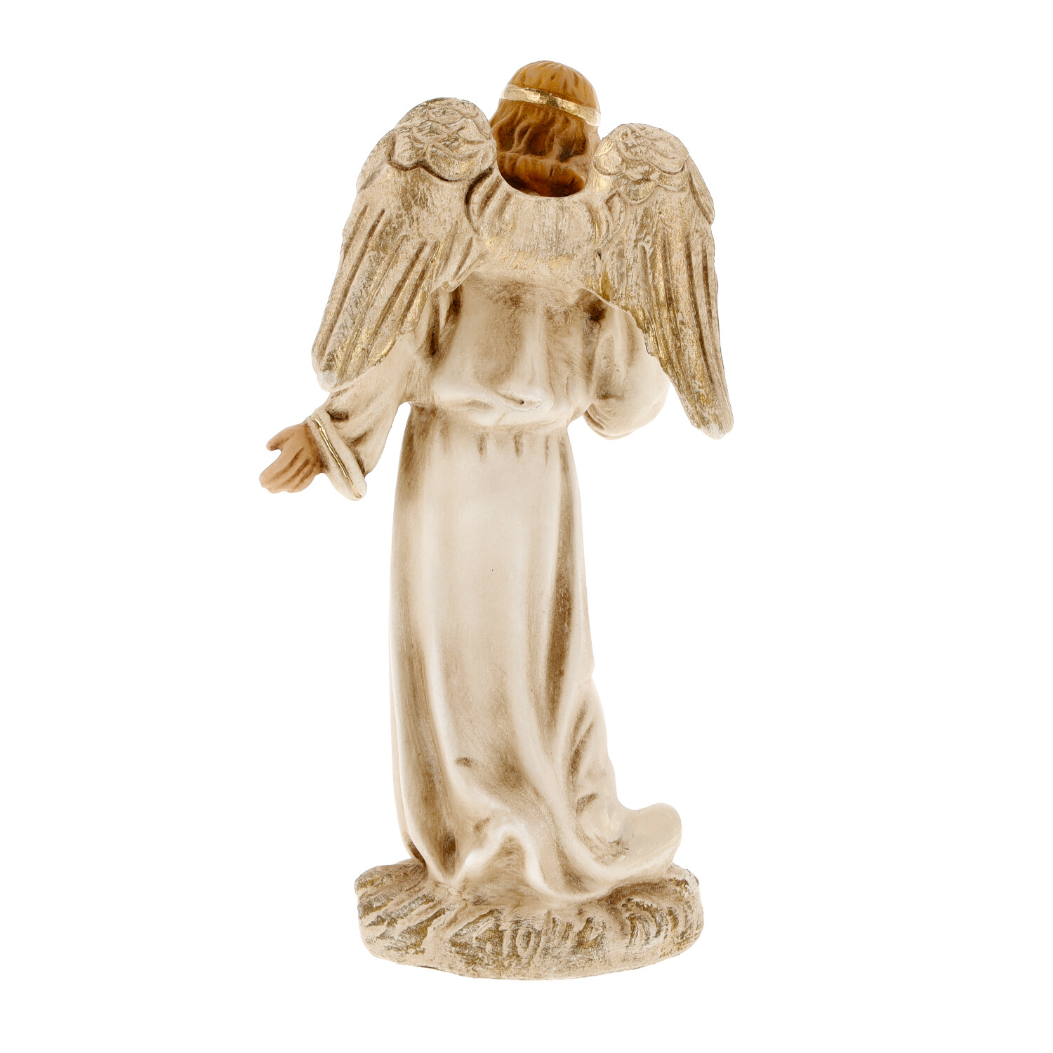 Adoring angel antique white Marolin Nativity figure - made in Germany 