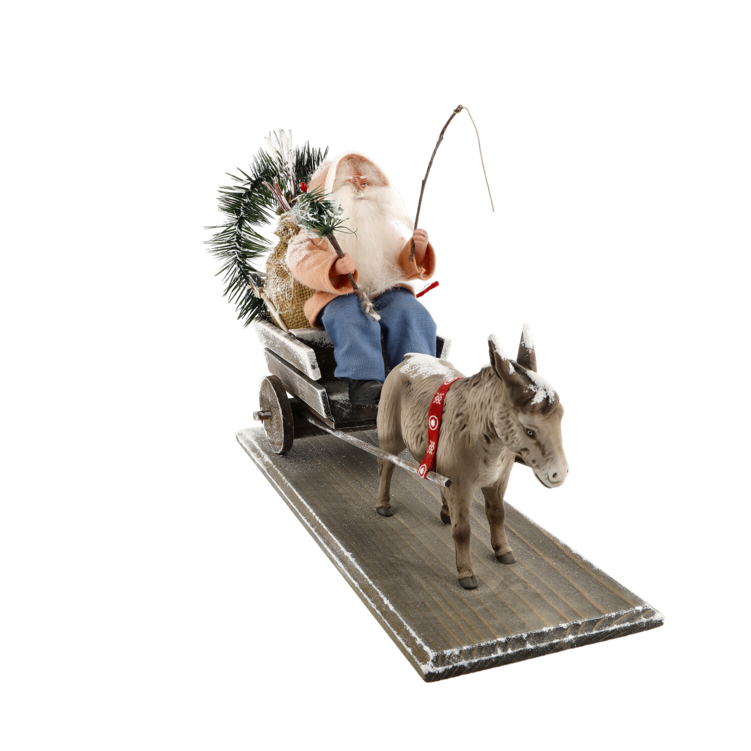 Christmas cart with donkey - Marolin Christmas decoration - made in Germany