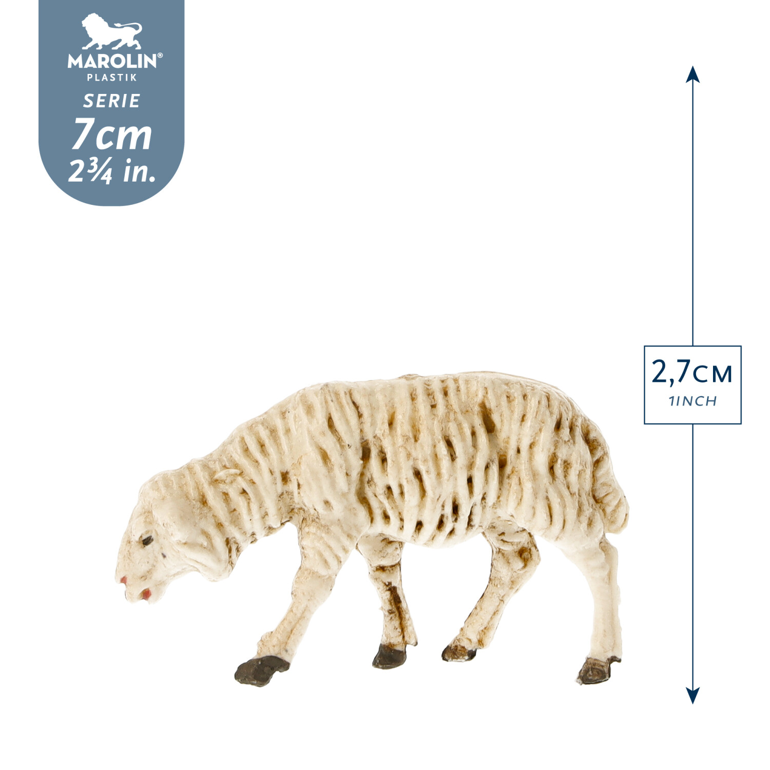 Grazing sheep - Marolin Plastik - Resin Nativity figure - made in Germany