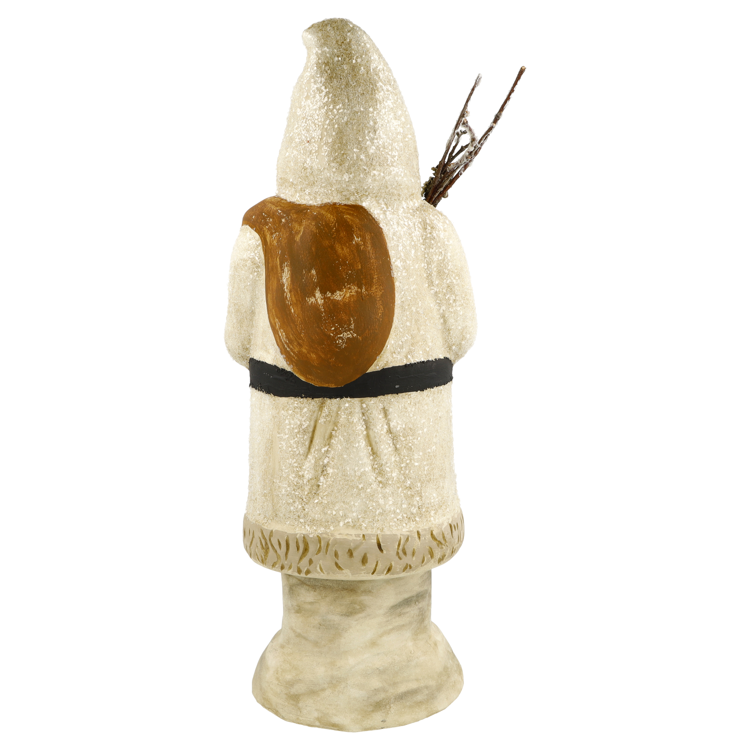 Nikolaus Dekofigur mit Sack, cremefarben, hinten