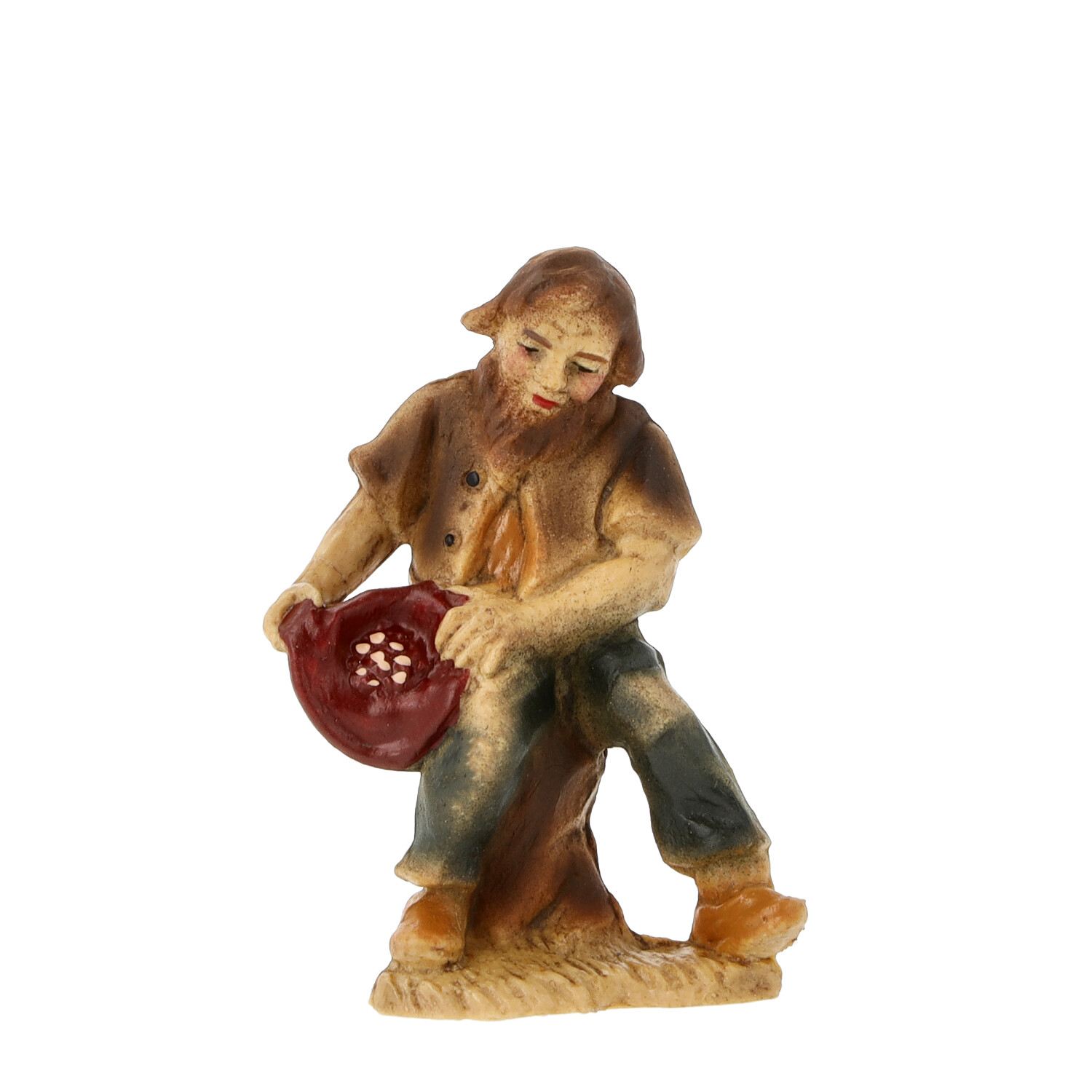 Sitting shepherd - Marolin Plastik - Resin Nativity figure - made in Germany