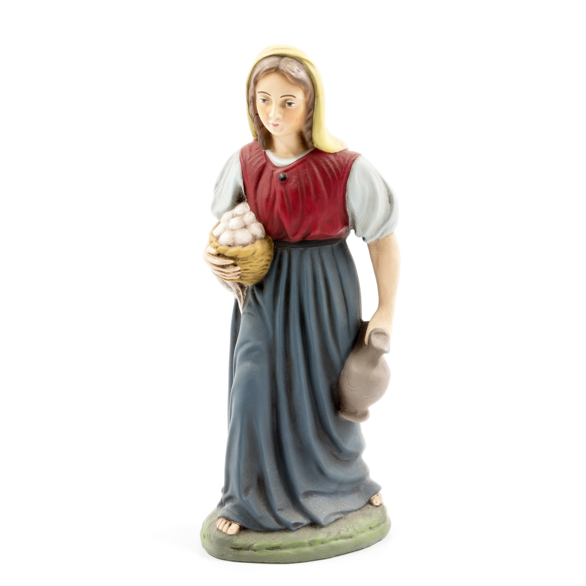 Shepherdess with egg basket, to 8.5 in. figures